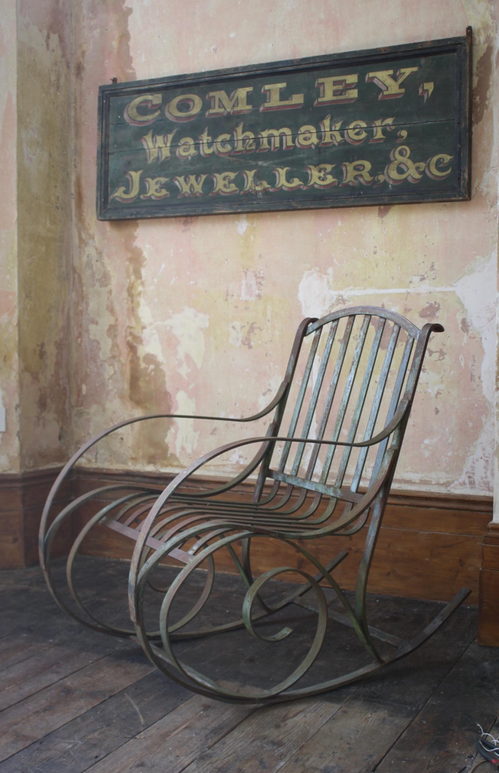 cast iron rocking chair