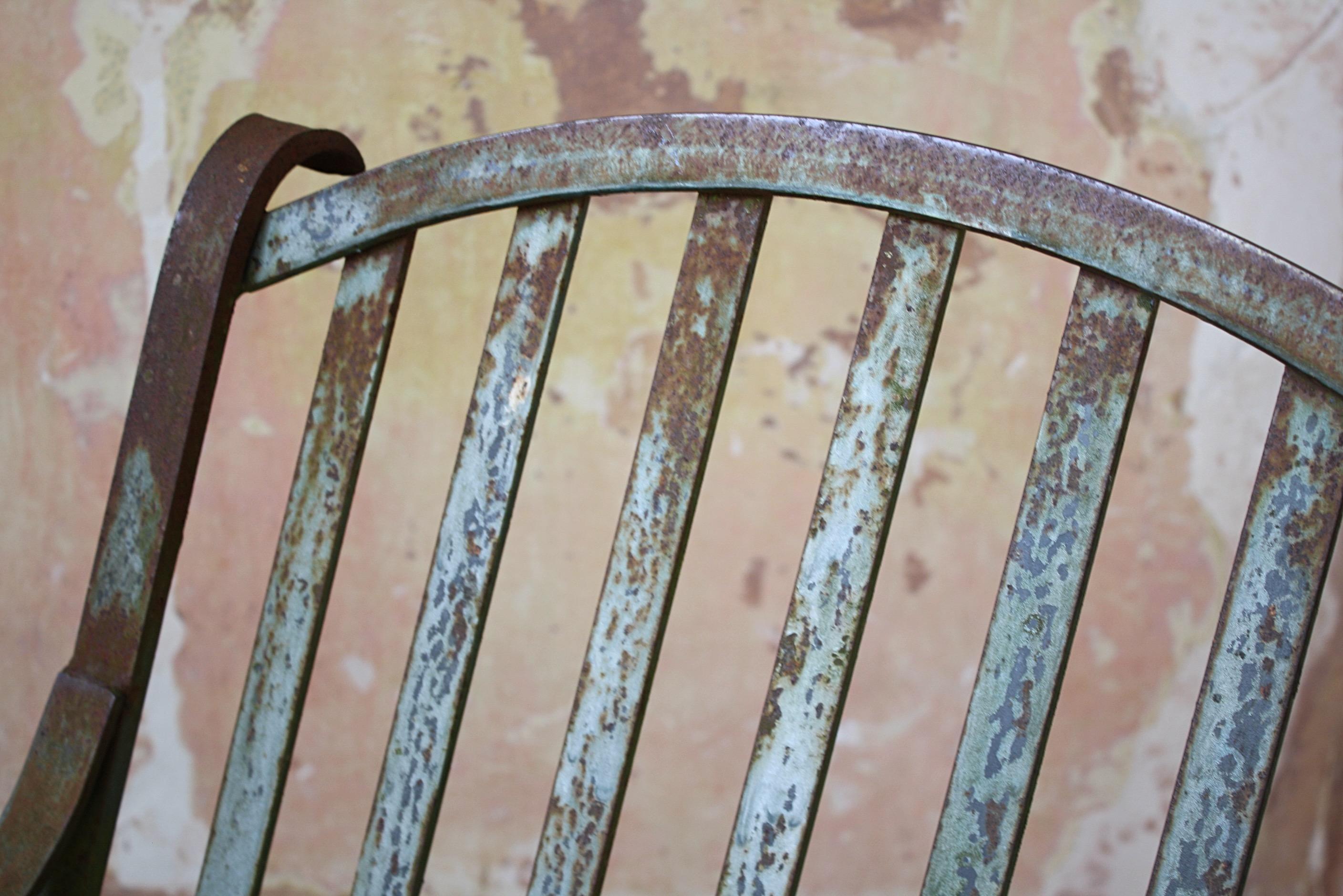 iron rocking chair
