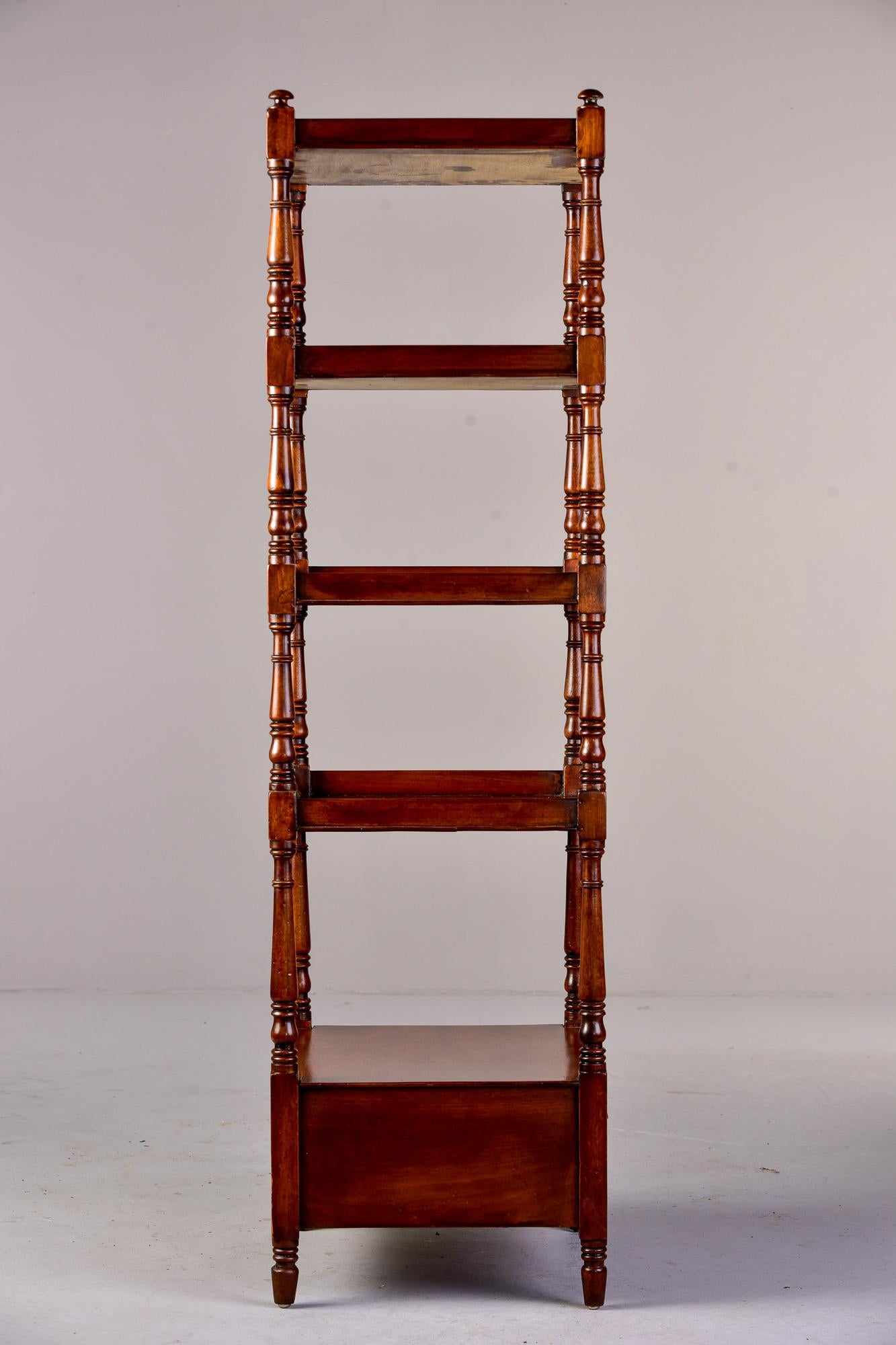 Early 20th C English Mahogany Four Tier Etagere or What Not Shelf 2