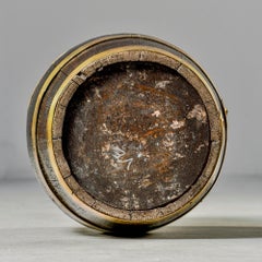 Early 20th Century English Oak Barrel with Four Brass Bands