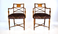 Early 20th C. English Regency Arm Chairs