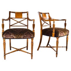 Early 20th C. English Regency Arm Chairs