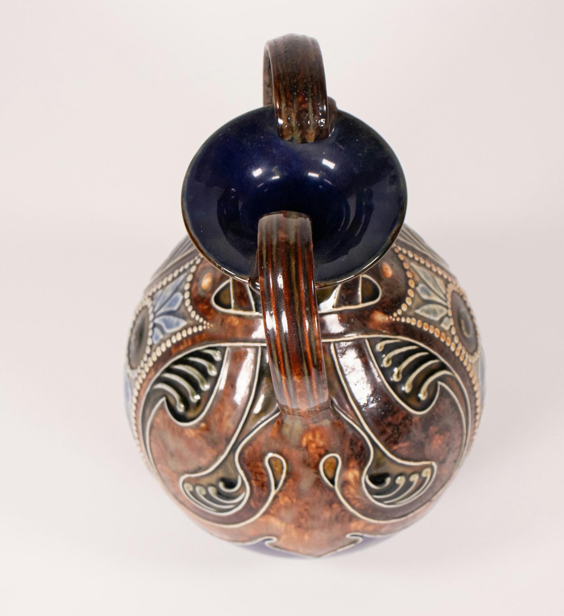 Inizio del XX secolo. Vaso in gres inglese Royal Doulton Arts and Crafts Lambeth in vendita 2
