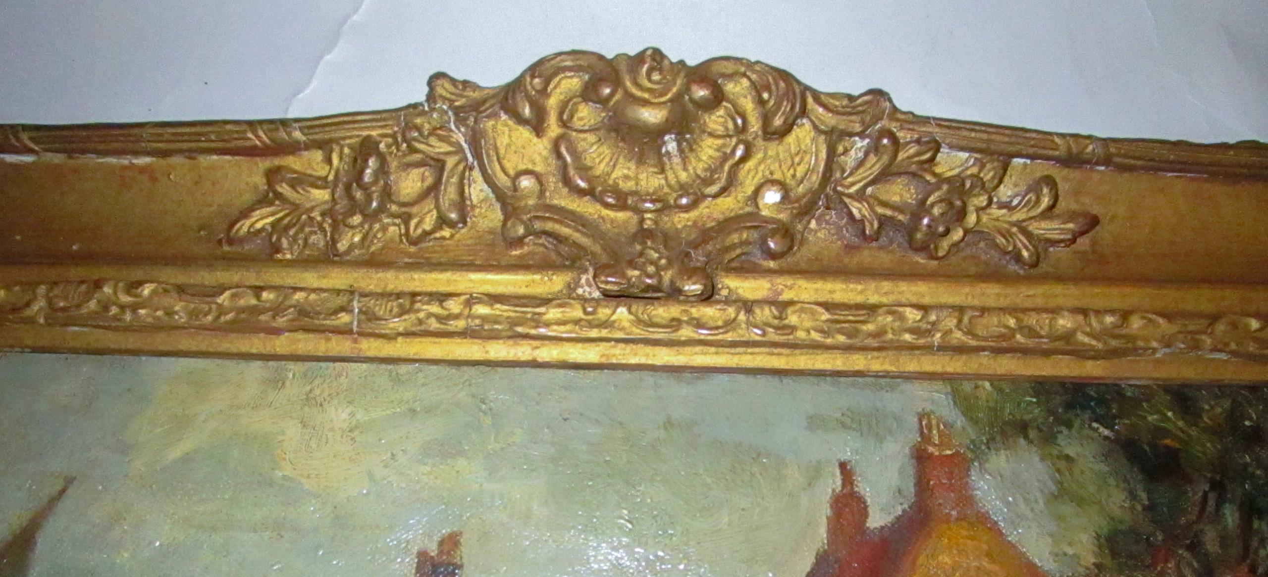 Peinture à l'huile de l'école anglaise du début du 20e siècle représentant le dock et des bateaux de pêche par Frederick Stead en vente 1