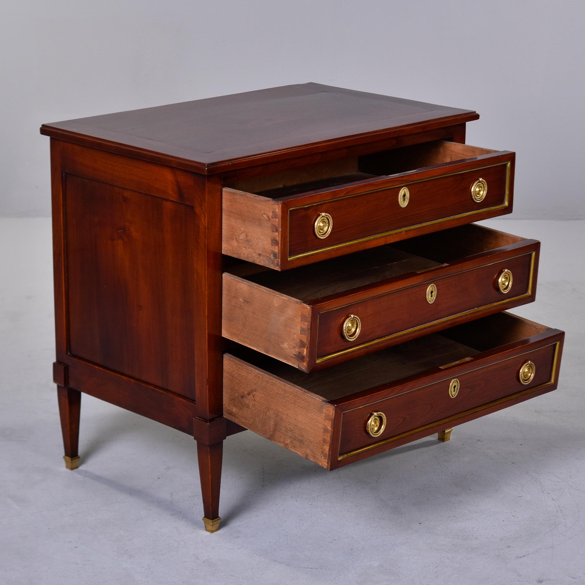 Early 20th Century English Small Cherry Three Drawer Chest 5