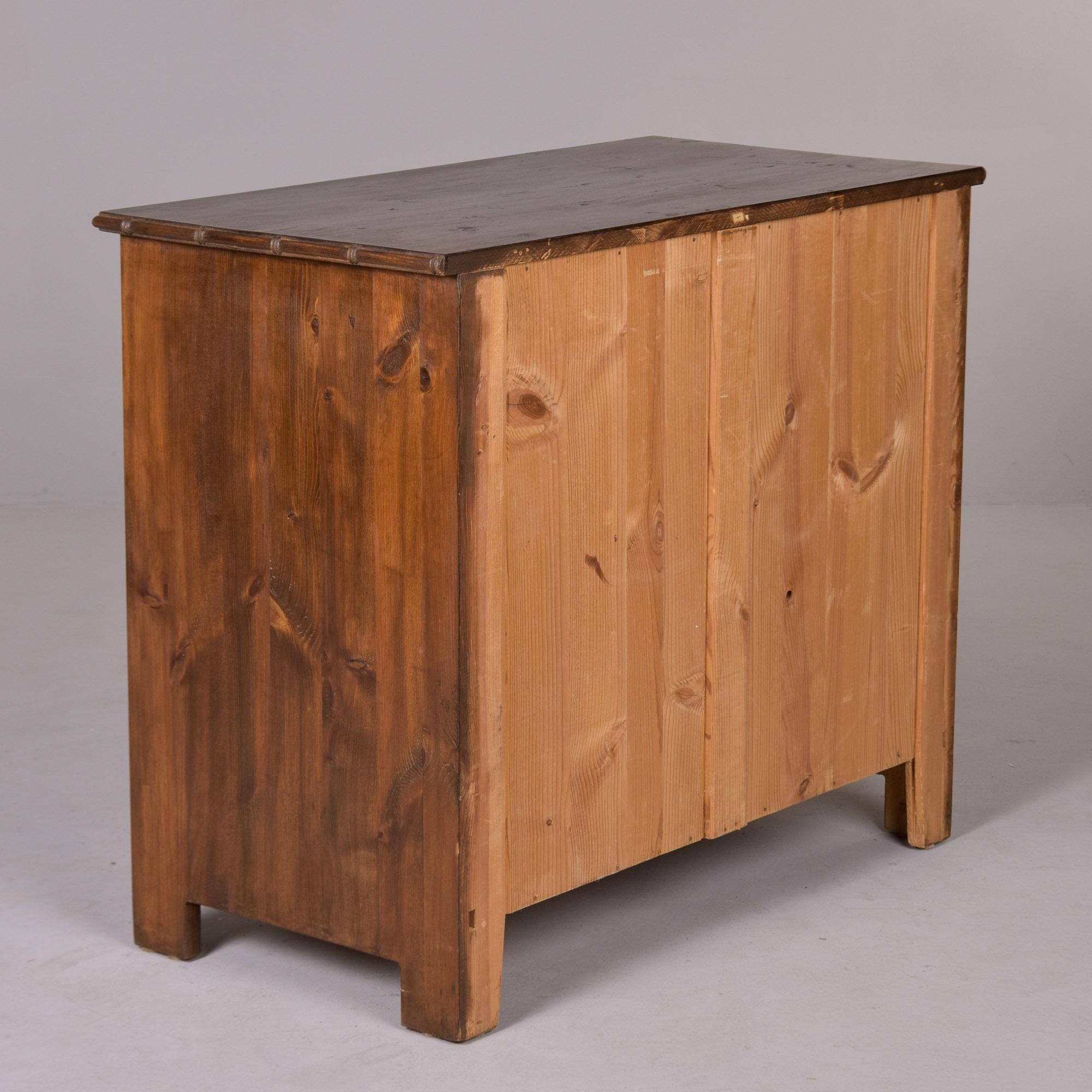 Early 20th C English Three Drawer Chest with Bamboo Trim For Sale 3