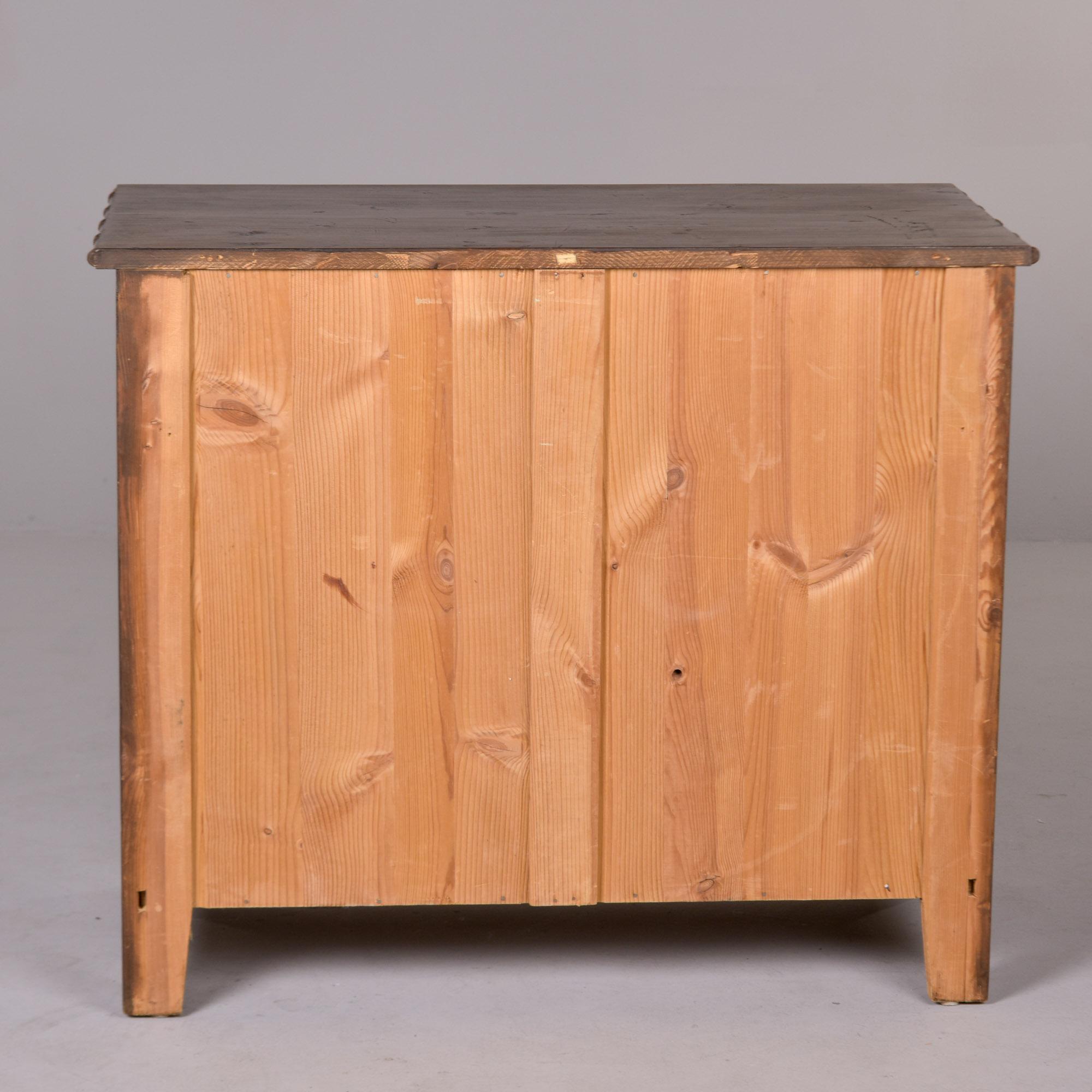 Early 20th C English Three Drawer Chest with Bamboo Trim For Sale 4