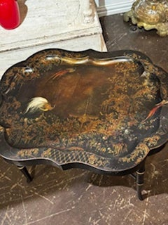 Early 20th c English Tole Low Table