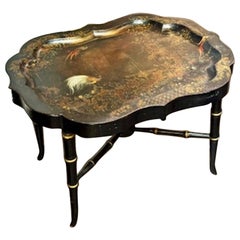 Early 20th c English Tole Low Table