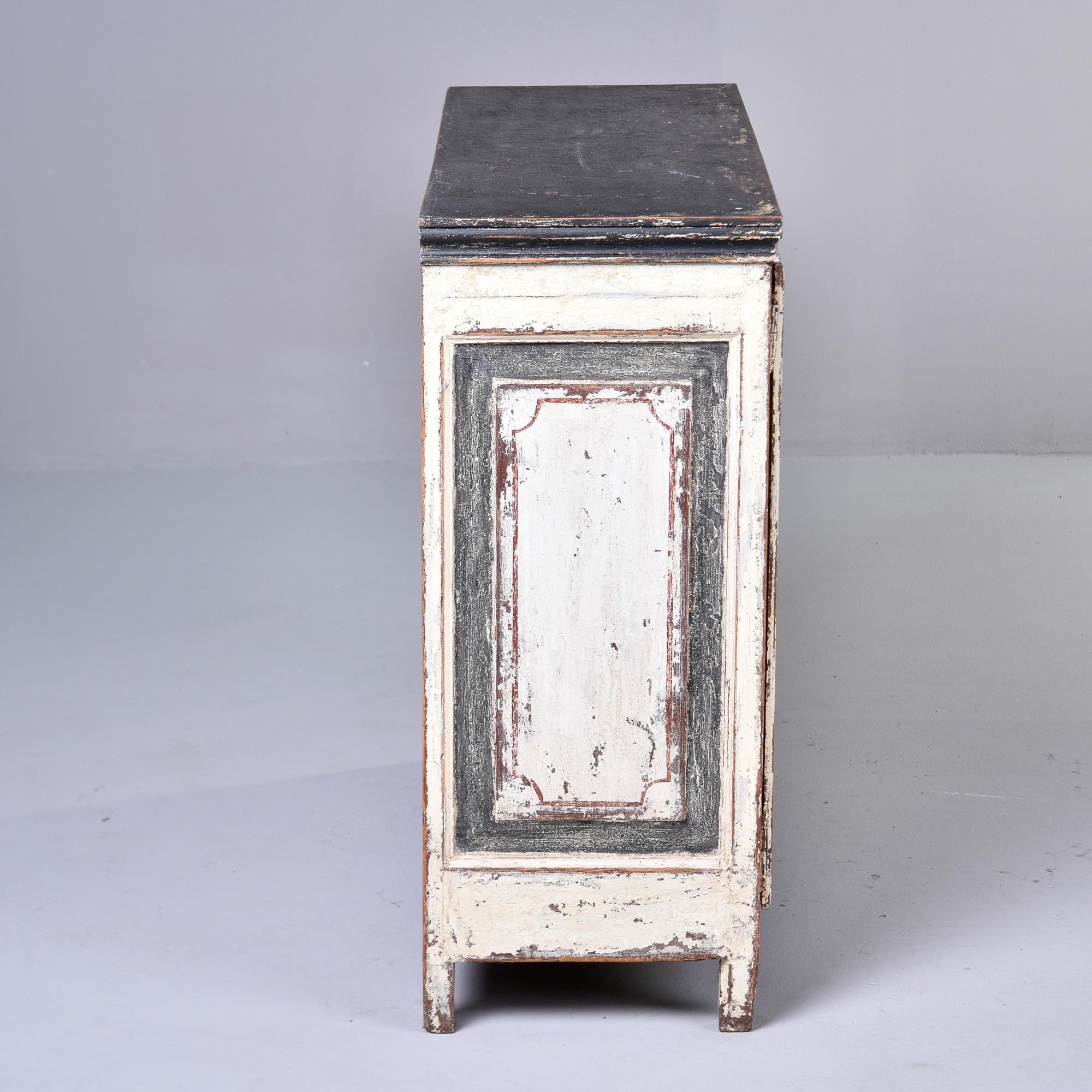 Early 20th C English Two Door Painted Cabinet For Sale 4