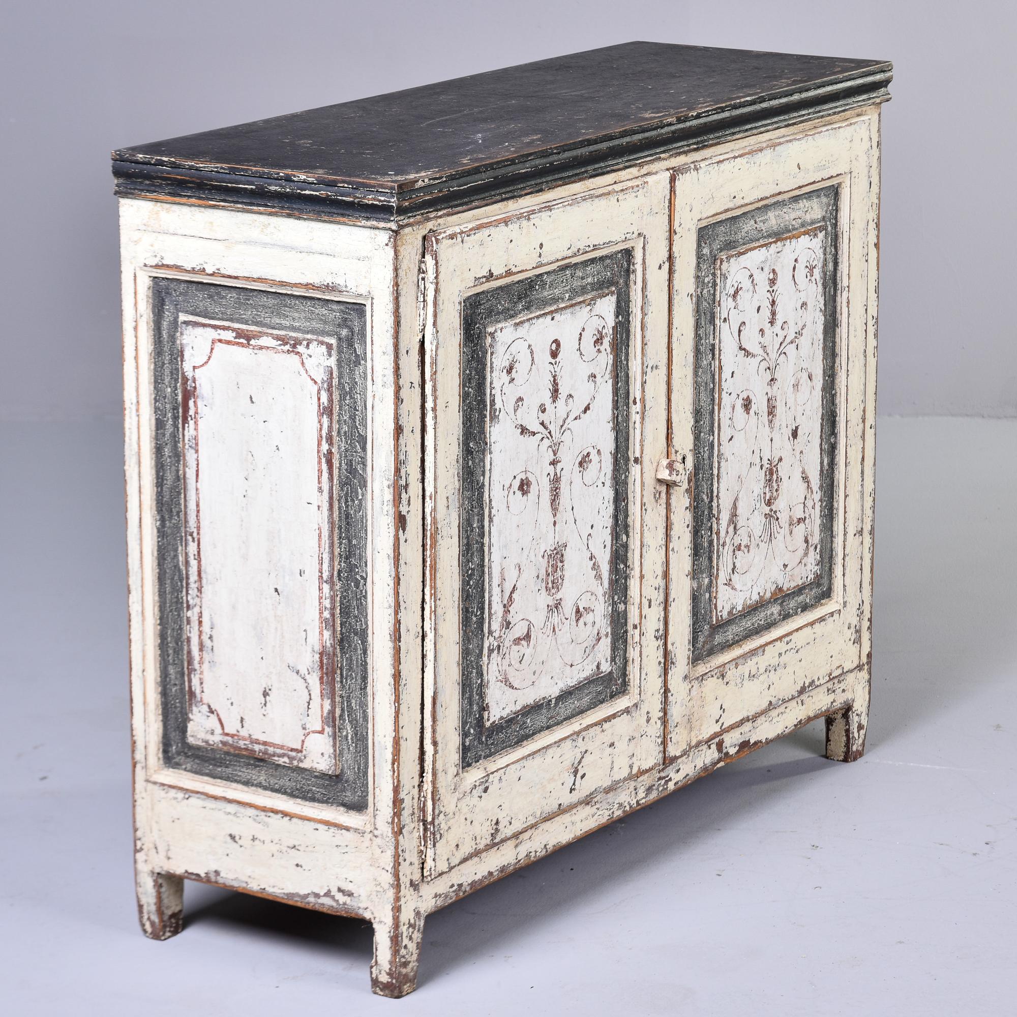 Early 20th C English Two Door Painted Cabinet For Sale 5