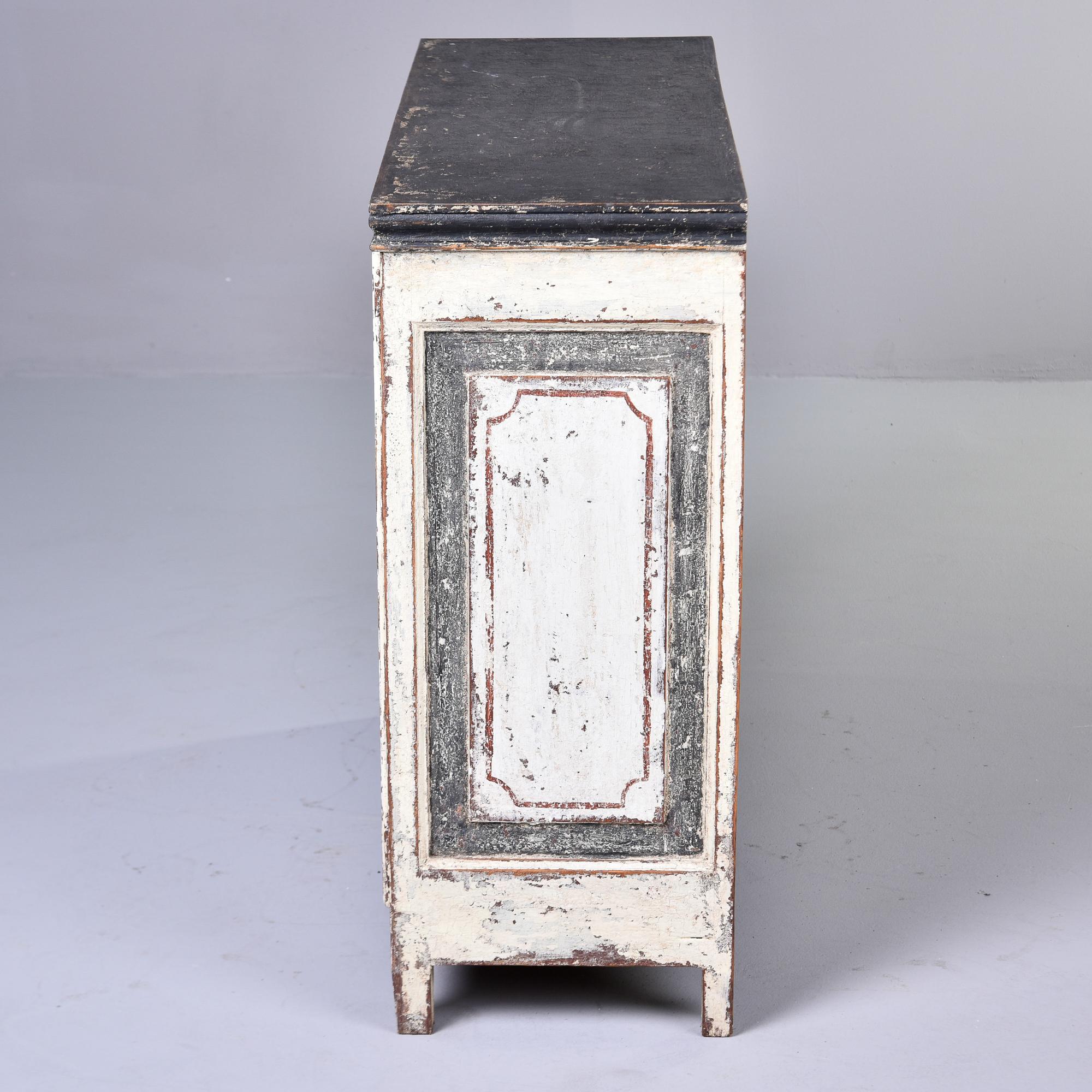 Wood Early 20th C English Two Door Painted Cabinet For Sale
