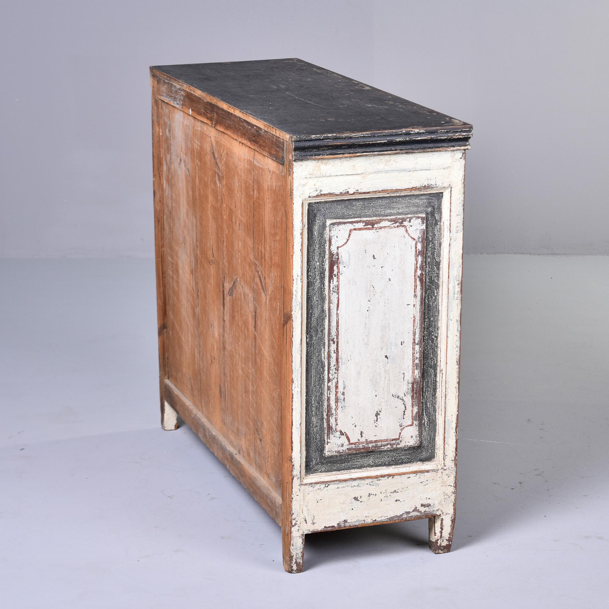 Early 20th C English Two Door Painted Cabinet For Sale 3