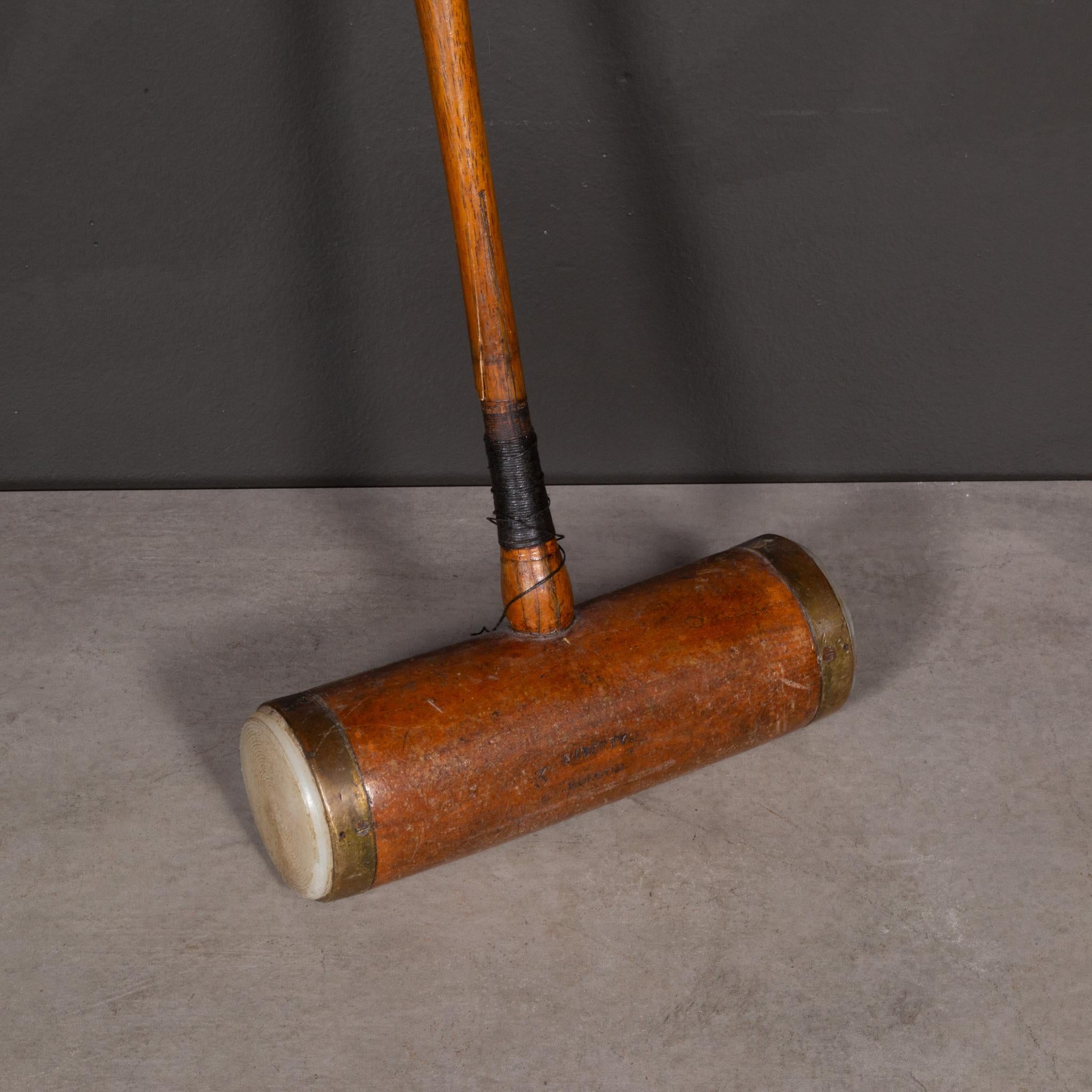 Industrial Early 20th c. Engraved Croquet Mallet c.1920