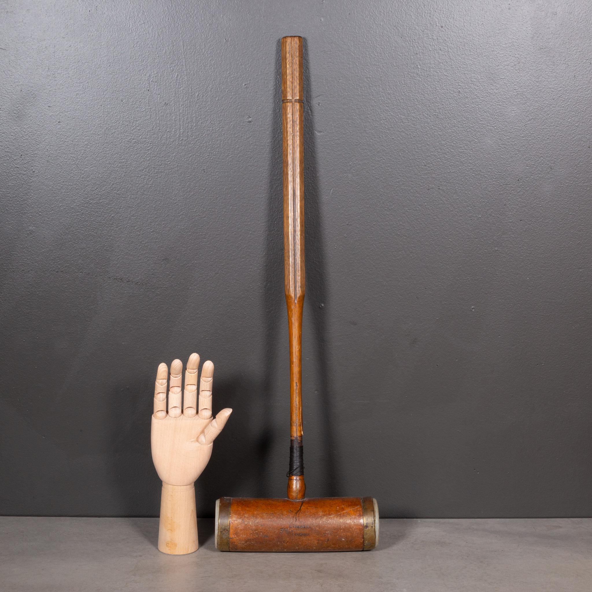 British Early 20th c. Engraved Croquet Mallet c.1920