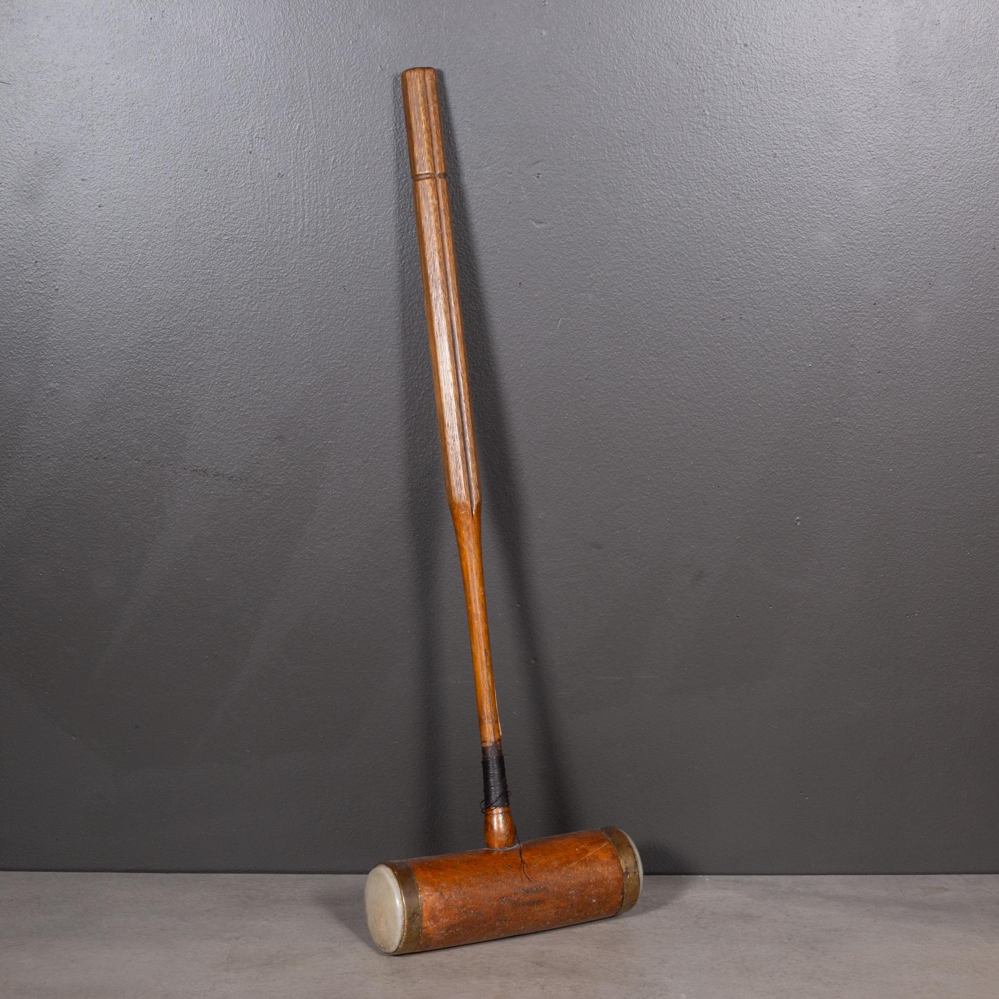 Early 20th c. Engraved Croquet Mallet c.1920 In Good Condition In San Francisco, CA