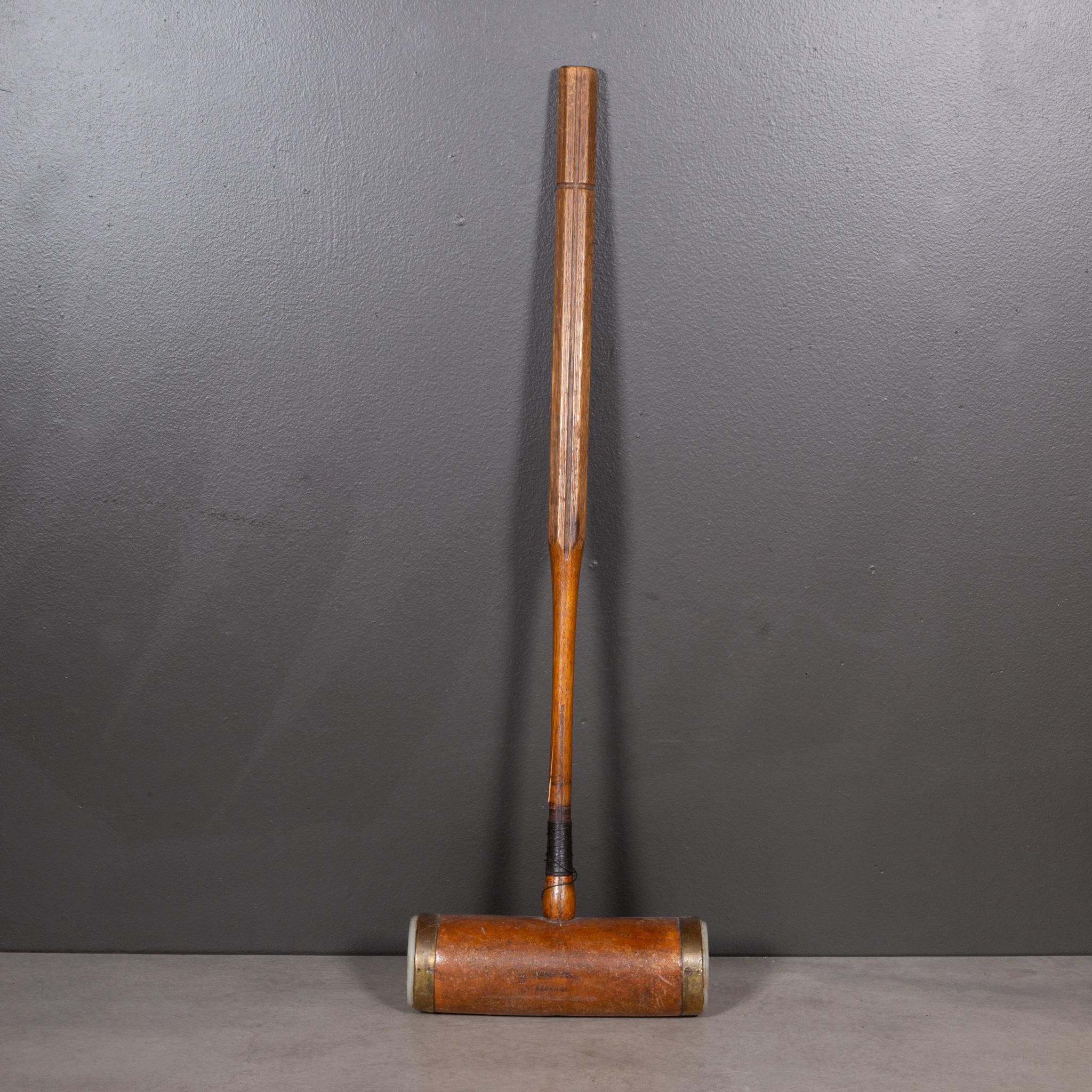 20th Century Early 20th c. Engraved Croquet Mallet c.1920