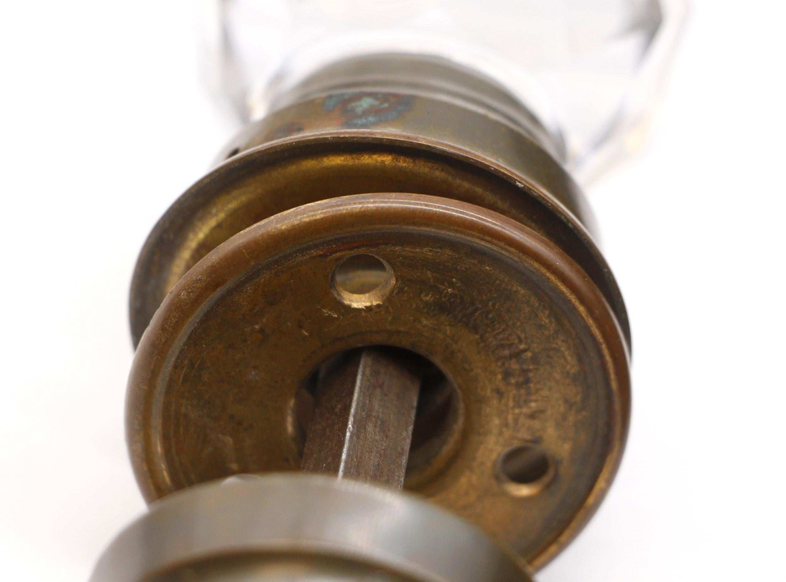 Early 20th C. Faceted Cut Glass Collectors Doorknob Set 2