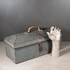 Early 20th c. Factory Toolbox with Solid Bronze Handle c.1930-1940