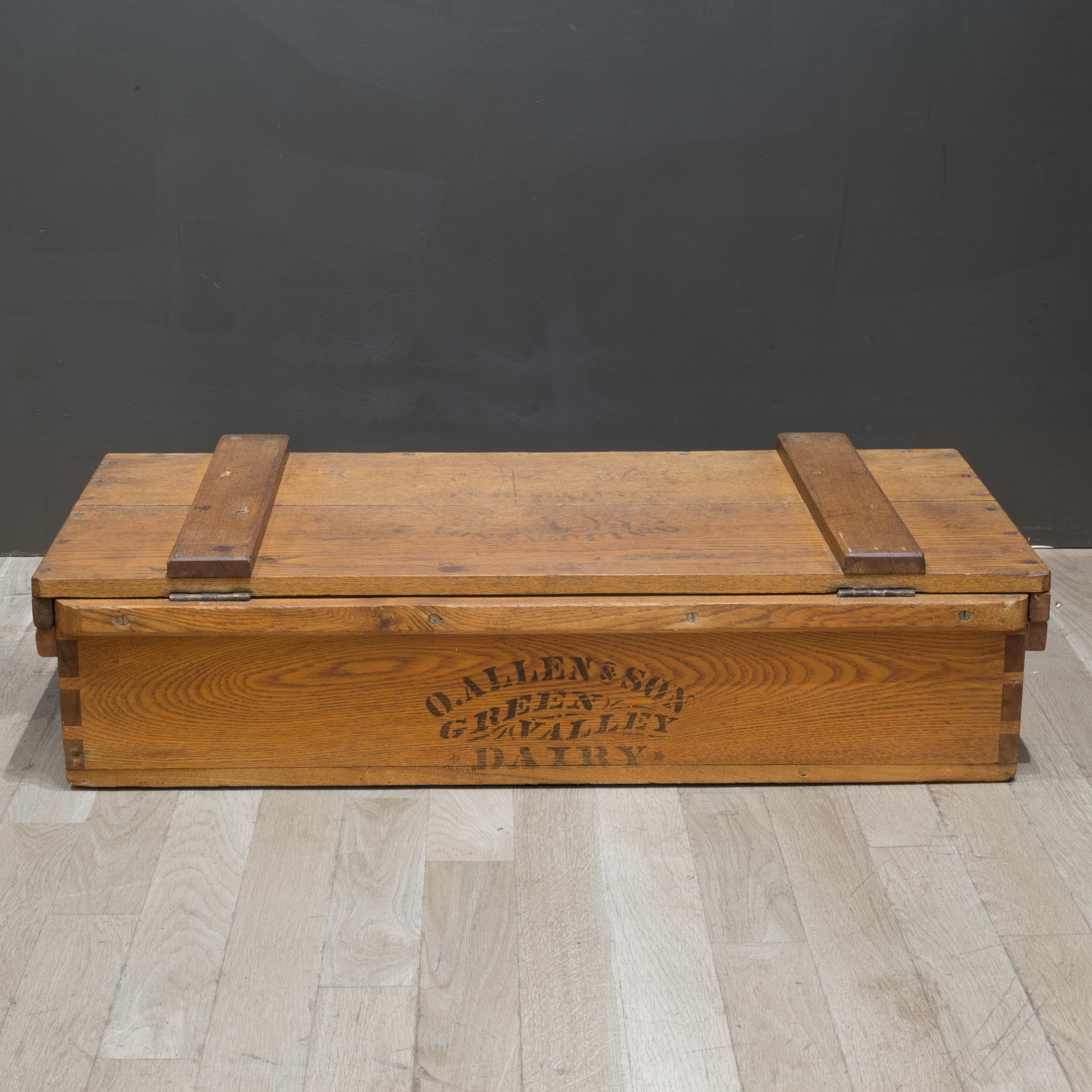 Wood Early 20th C. Farmers Market Trunk C.1940 For Sale