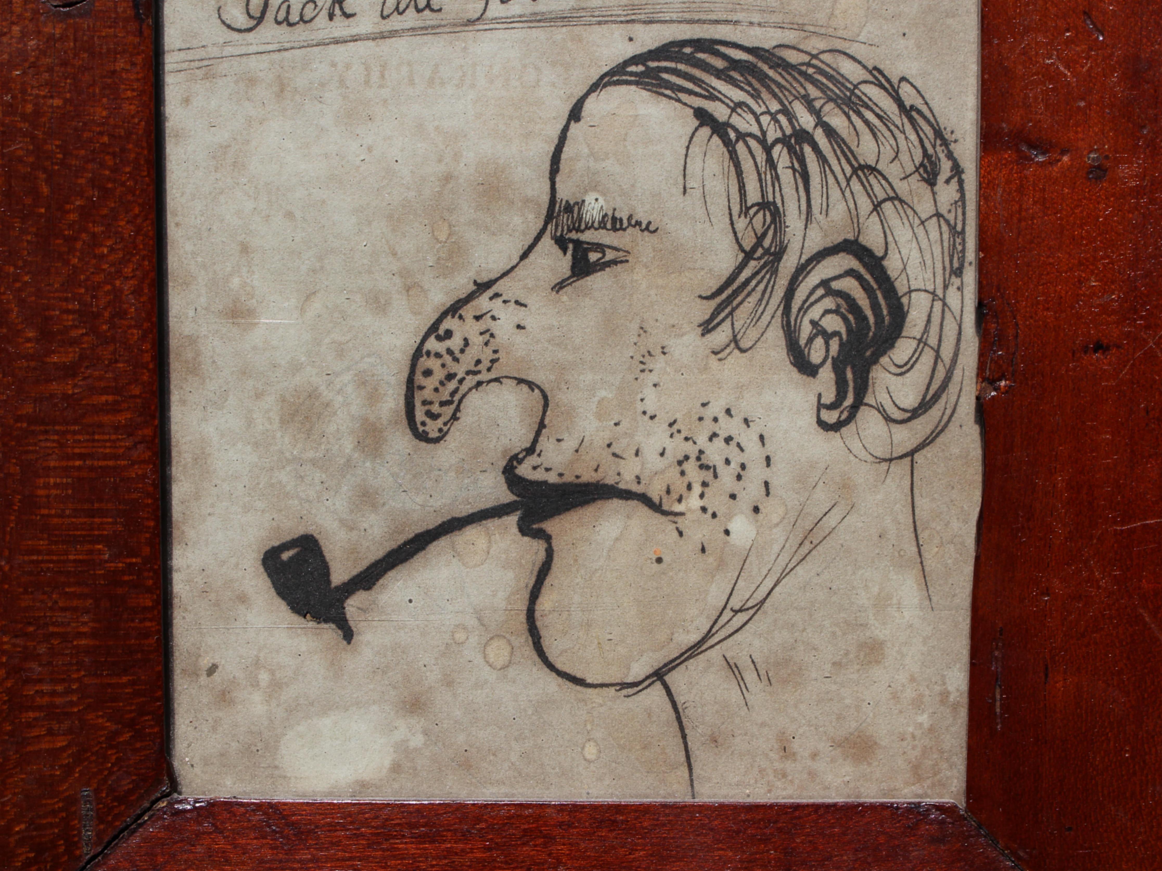 Arte popolare della scuola americana dei primi del '900 Penna e inchiostro su carta Jack The Giant Killer in vendita 1