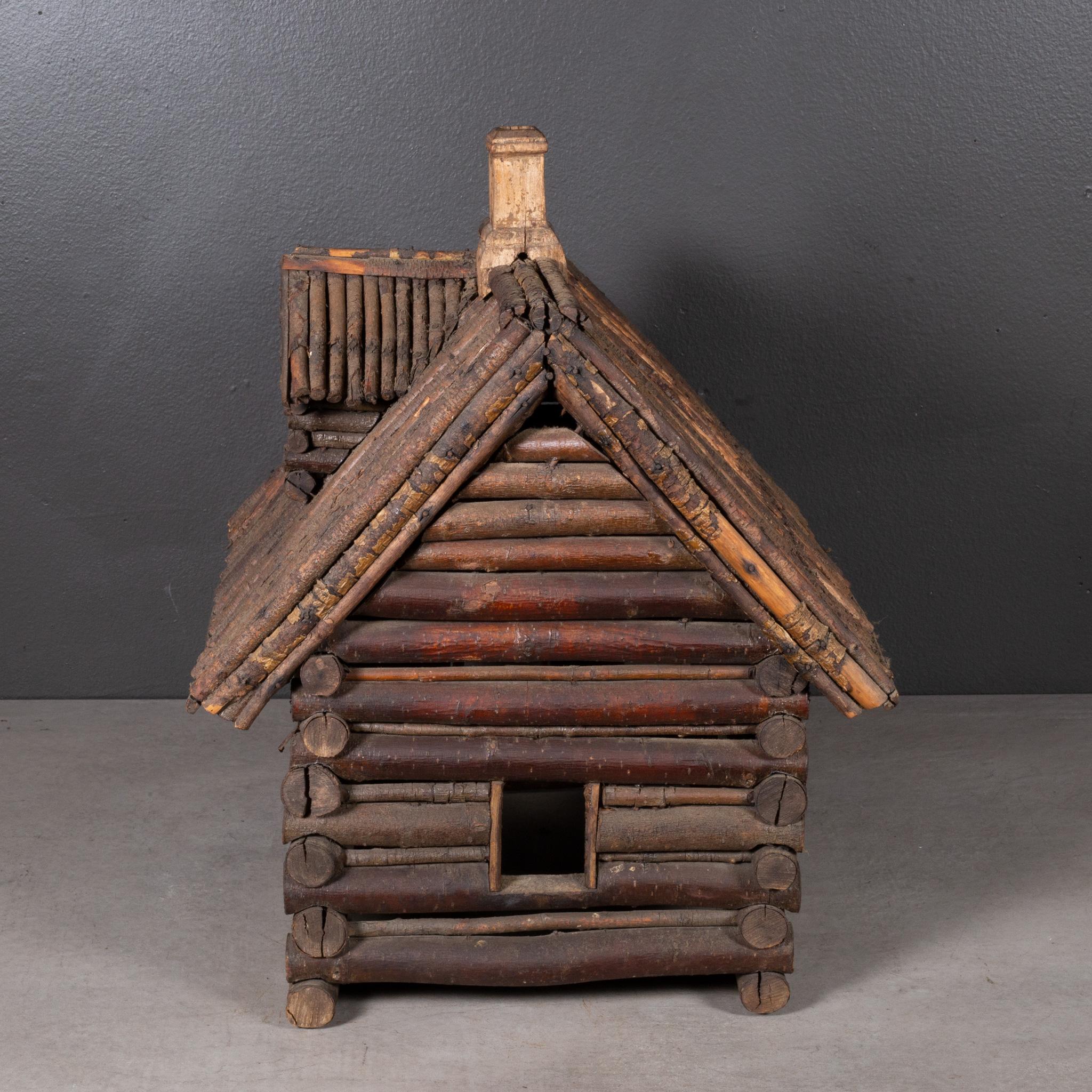 Early 20th c. Folk Art Log Cabin Model c.1900-1940 (FREE SHIPPING) In Good Condition For Sale In San Francisco, CA
