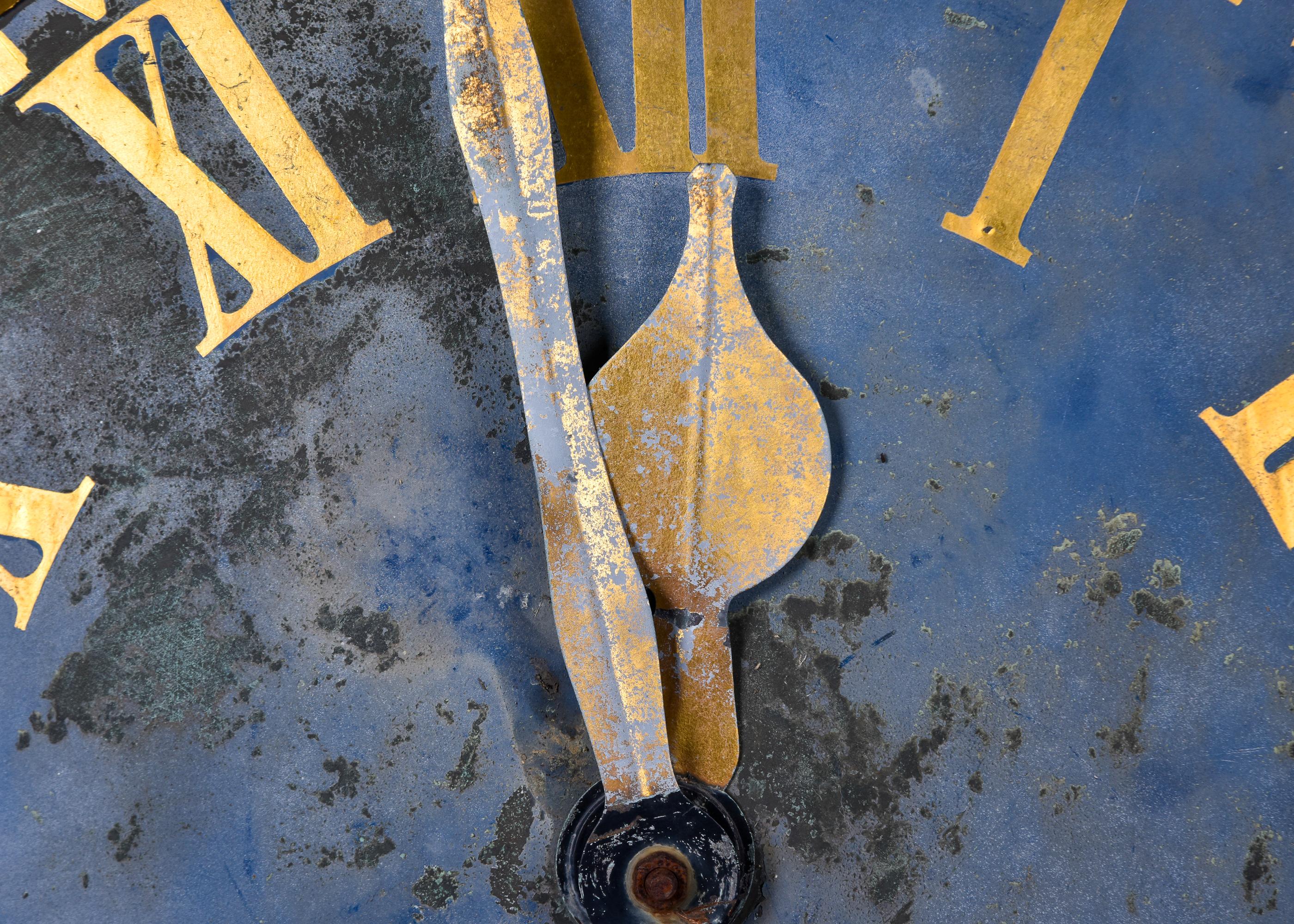 Early 20th C French Antique Round Clock Face In Good Condition For Sale In Troy, MI