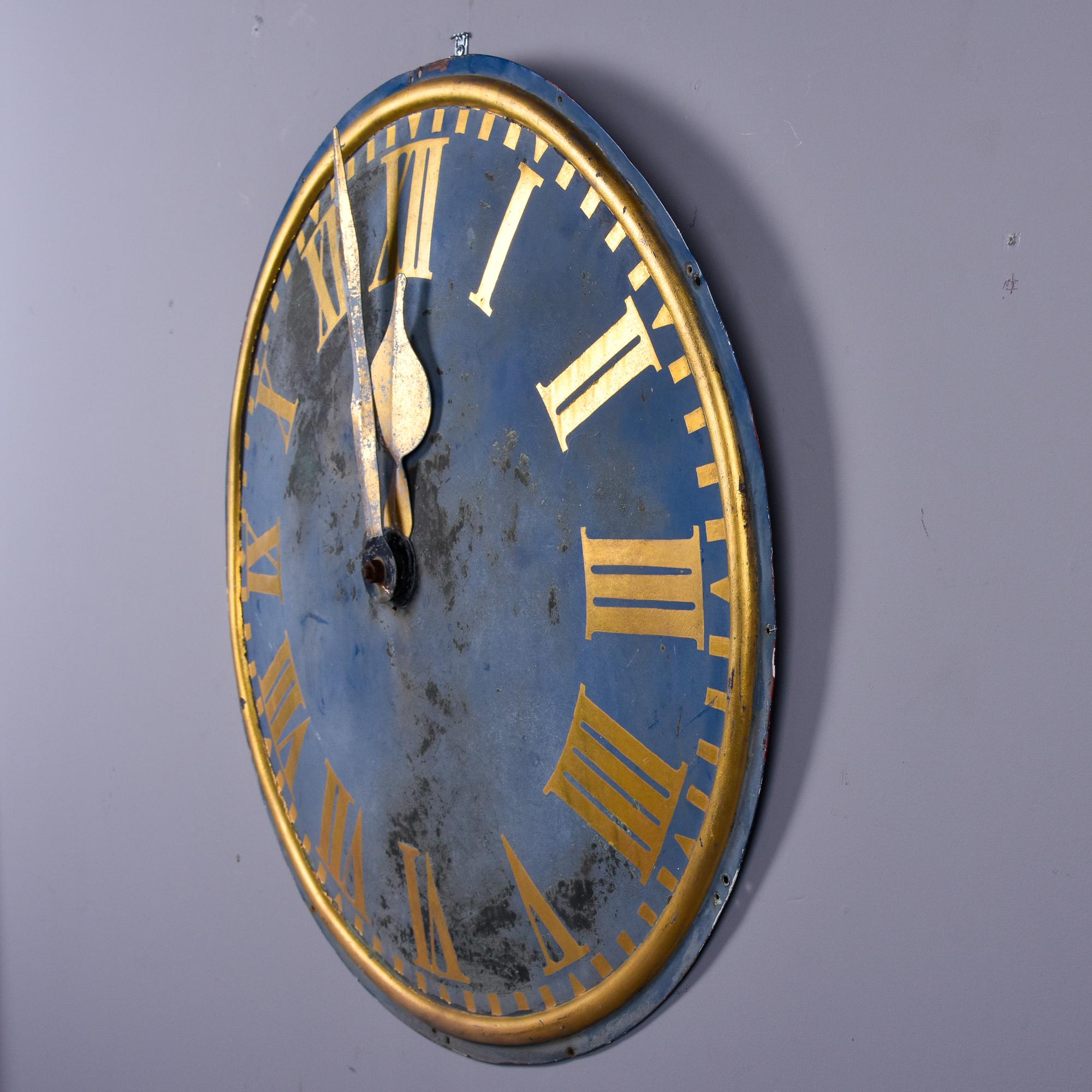 Metal Early 20th C French Antique Round Clock Face For Sale