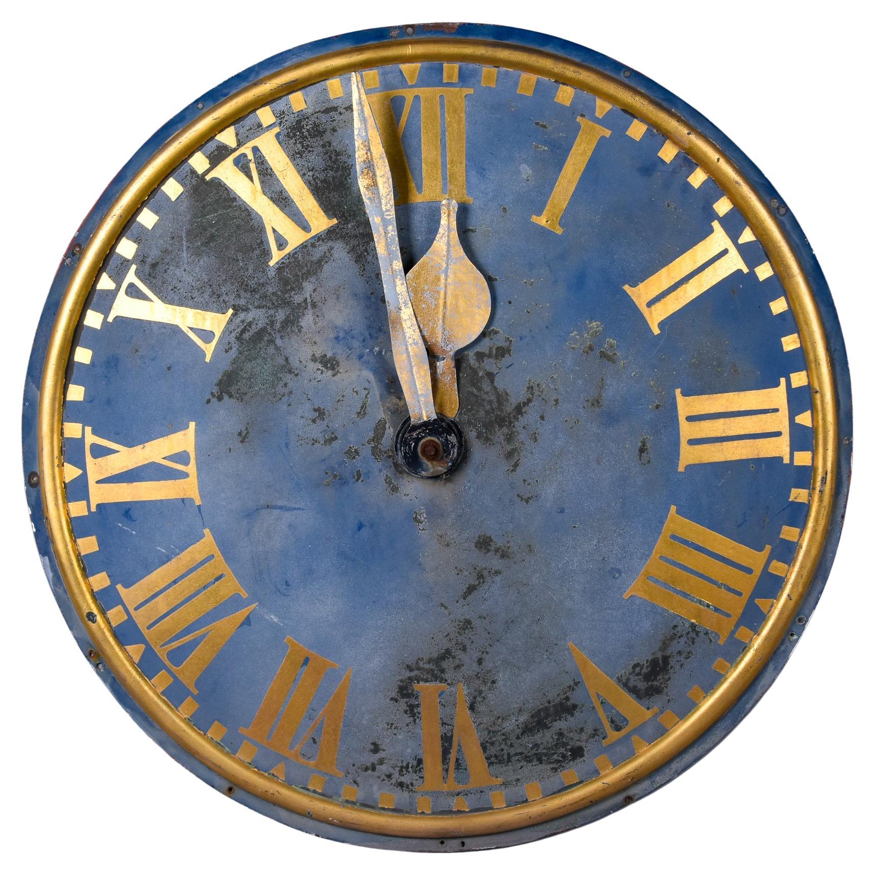 Early 20th C French Antique Round Clock Face For Sale