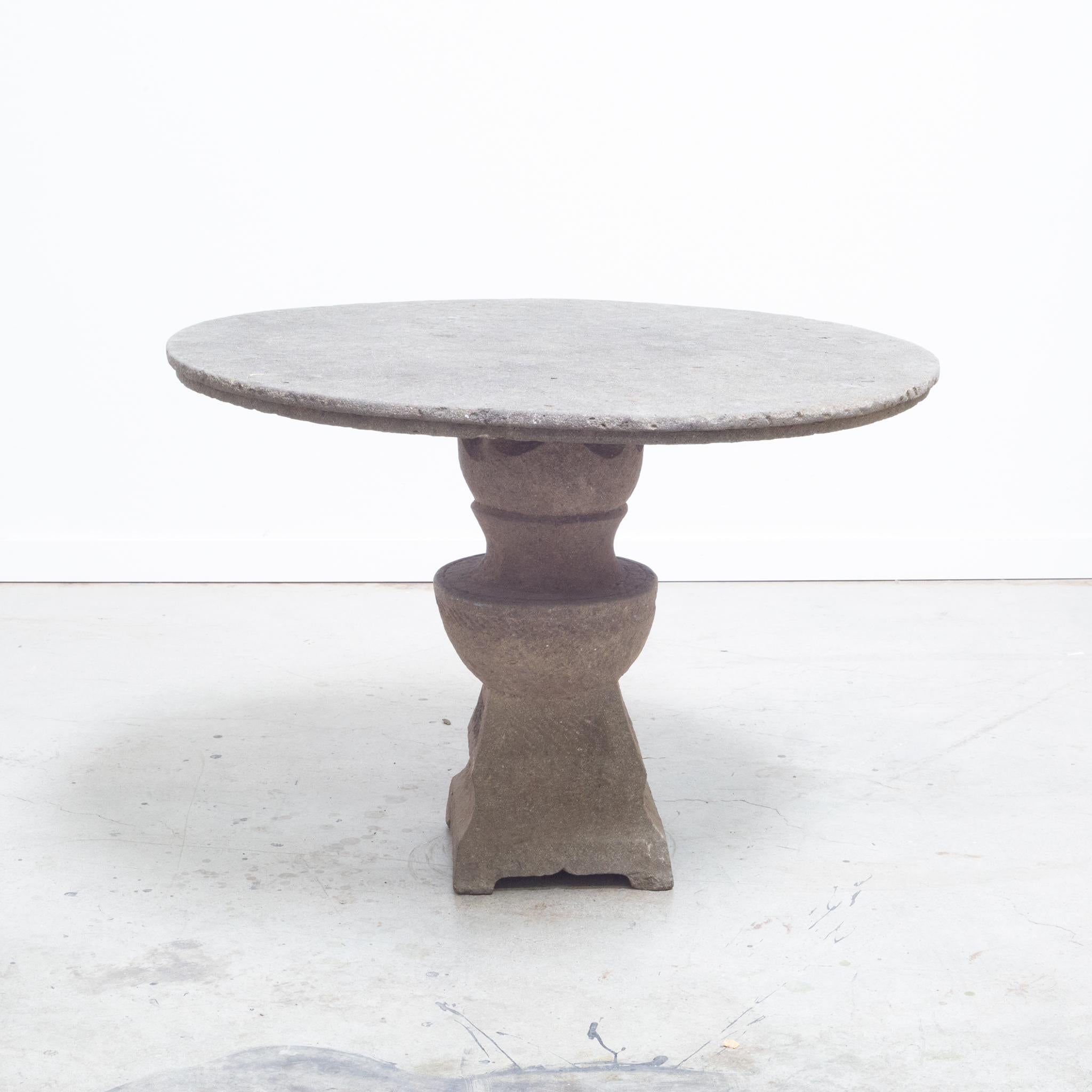 Early 20th C. French Cast Concrete Patio Garden Table c. 1910 1