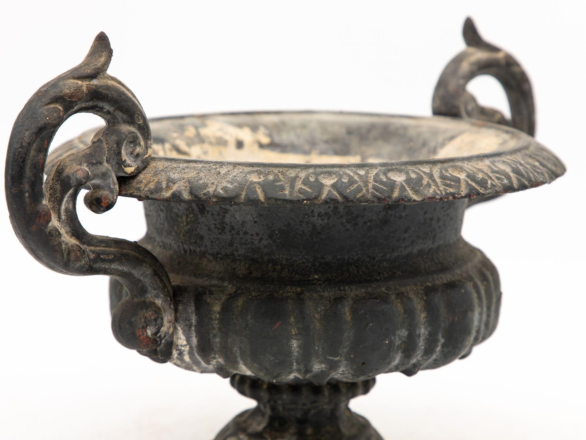 Early 20th C. French Cast Iron Garden Urn For Sale 2