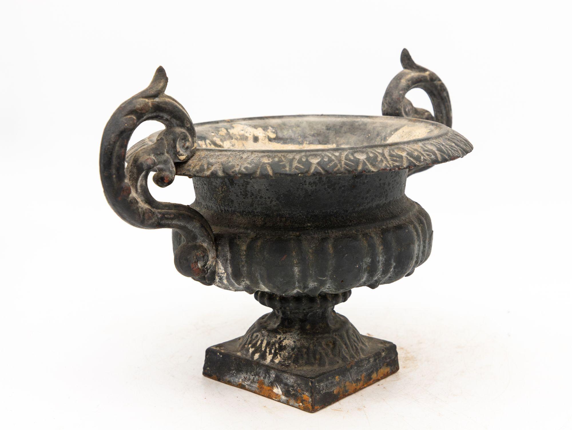 Early 20th C. French Cast Iron Garden Urn For Sale 3
