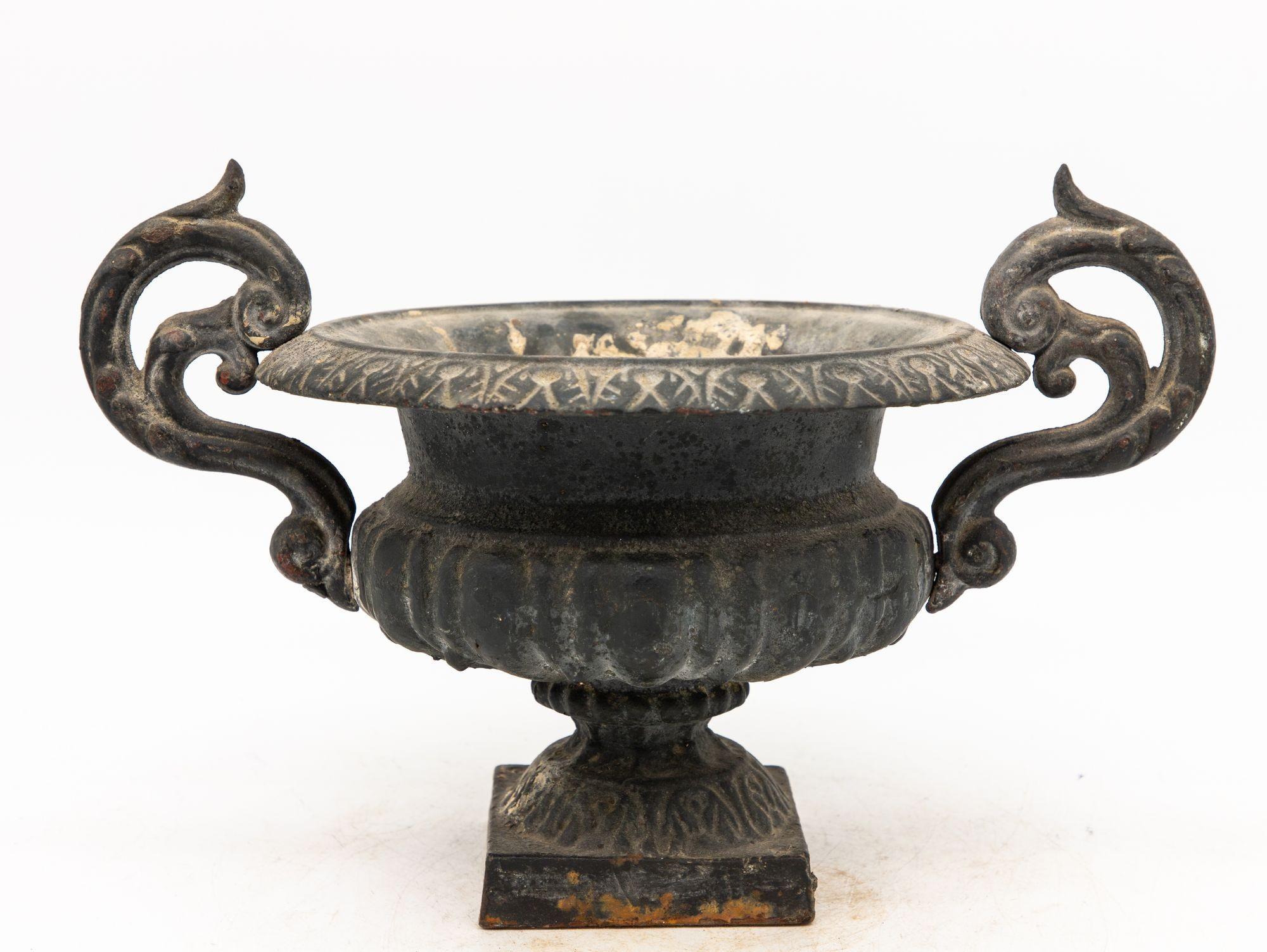 Early 20th C. French Cast Iron Garden Urn For Sale 4