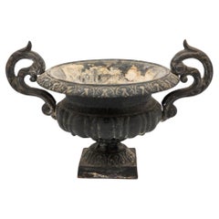 Early 20th C. French Cast Iron Garden Urn