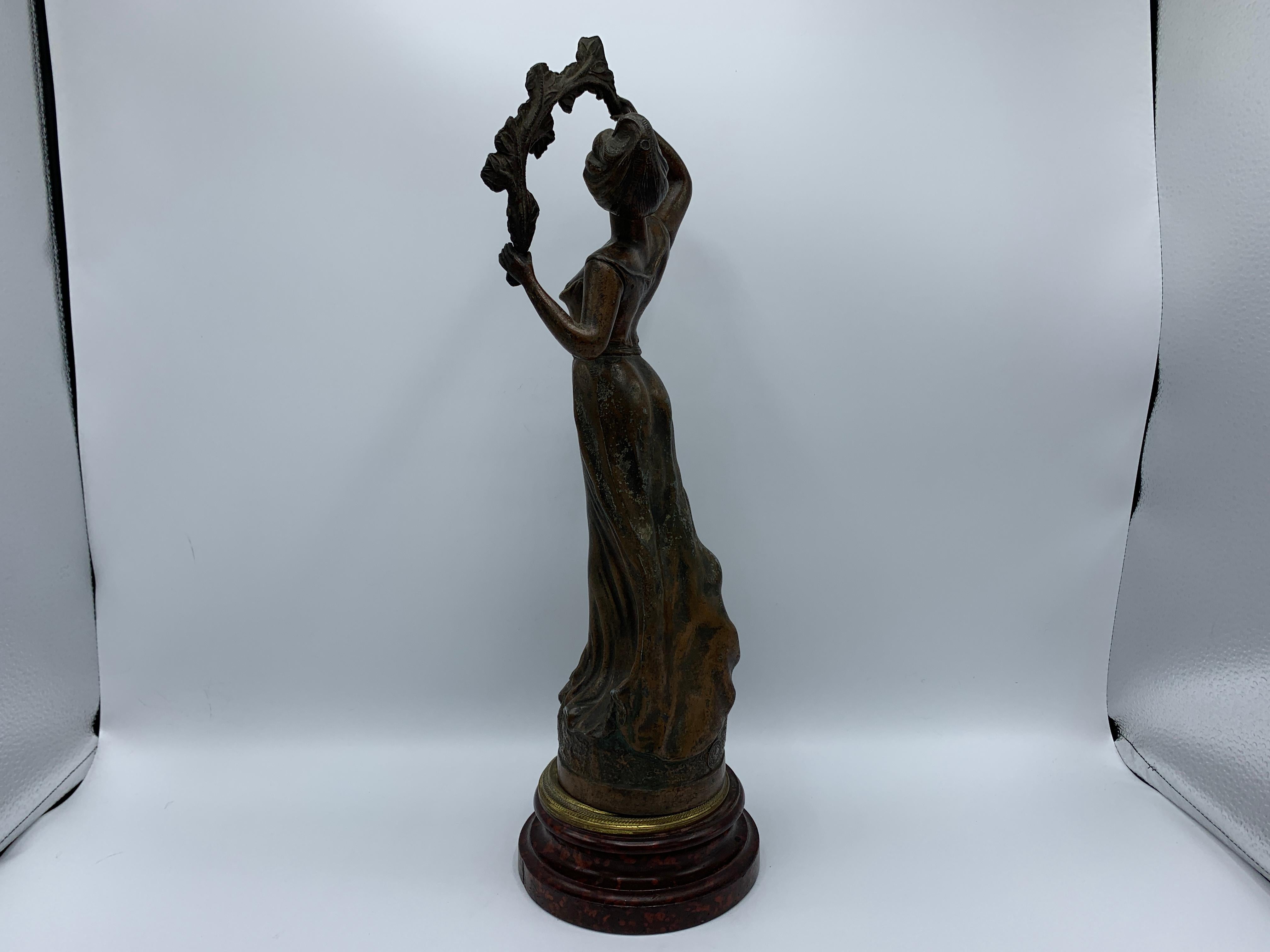 Early 20th Century French Cast-Metal 'Primèveres, Primrose' Figural Sculpture 4