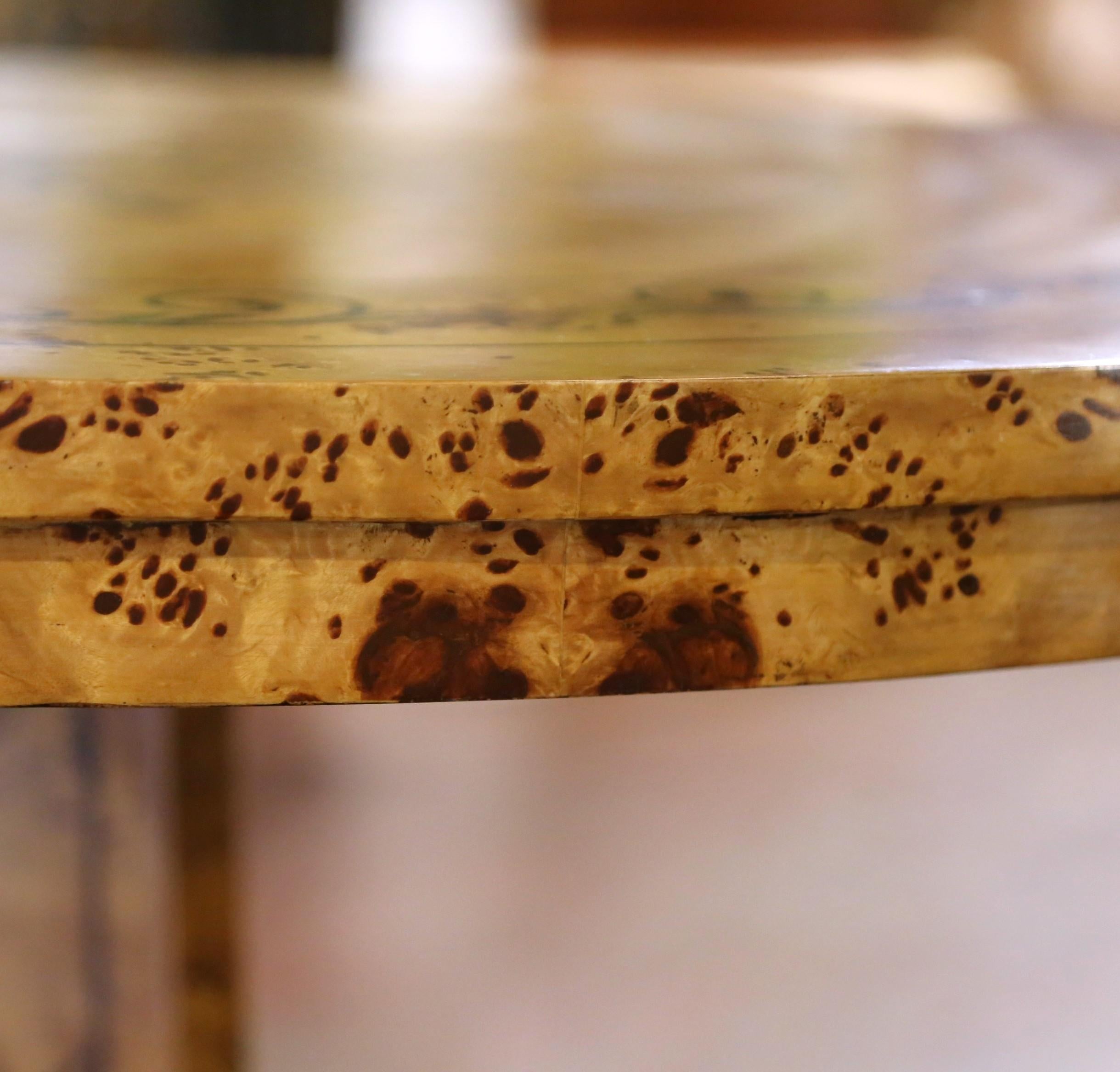 Frühes 20. Jh. Französisch Charles X Stil Wurzelholz Intarsien Gueridon Pedestal Tisch im Angebot 1