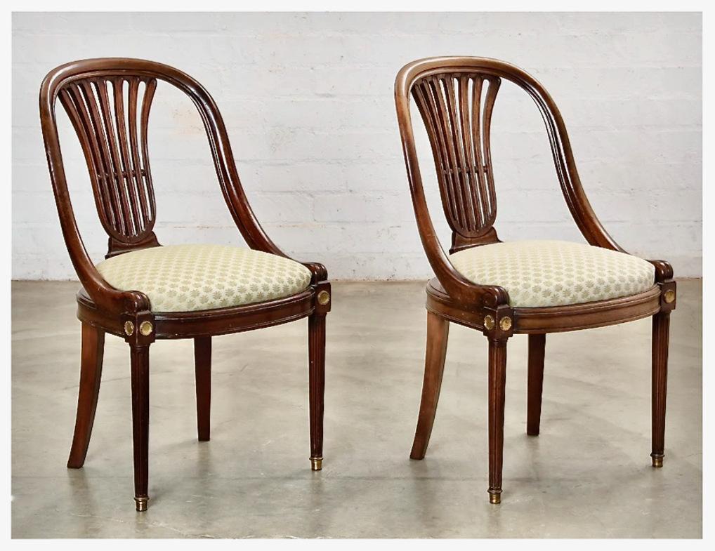 Empire Early 20th c. French Dining Chairs, Set of 8