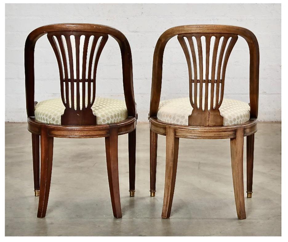 Hand-Carved Early 20th c. French Dining Chairs, Set of 8