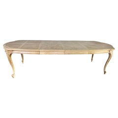 Antique Early 20th C. French Dining Table W/ Two Leaves