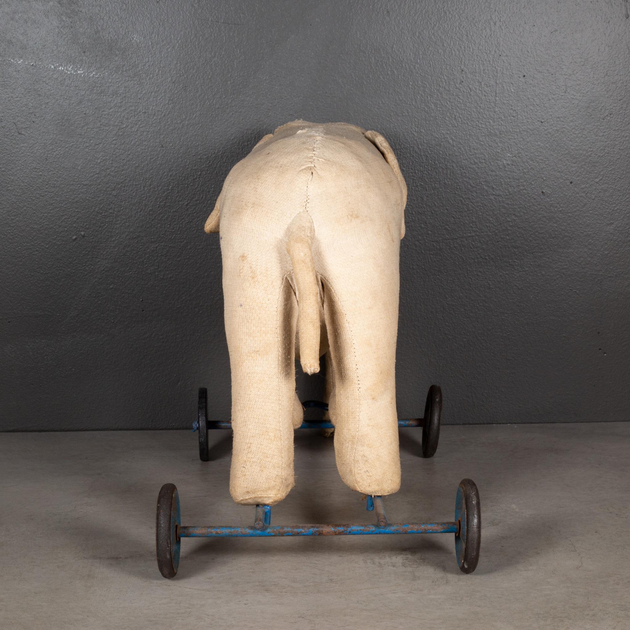 Early 20th c. French Elephant Pull Toy c.1920 In Good Condition For Sale In San Francisco, CA