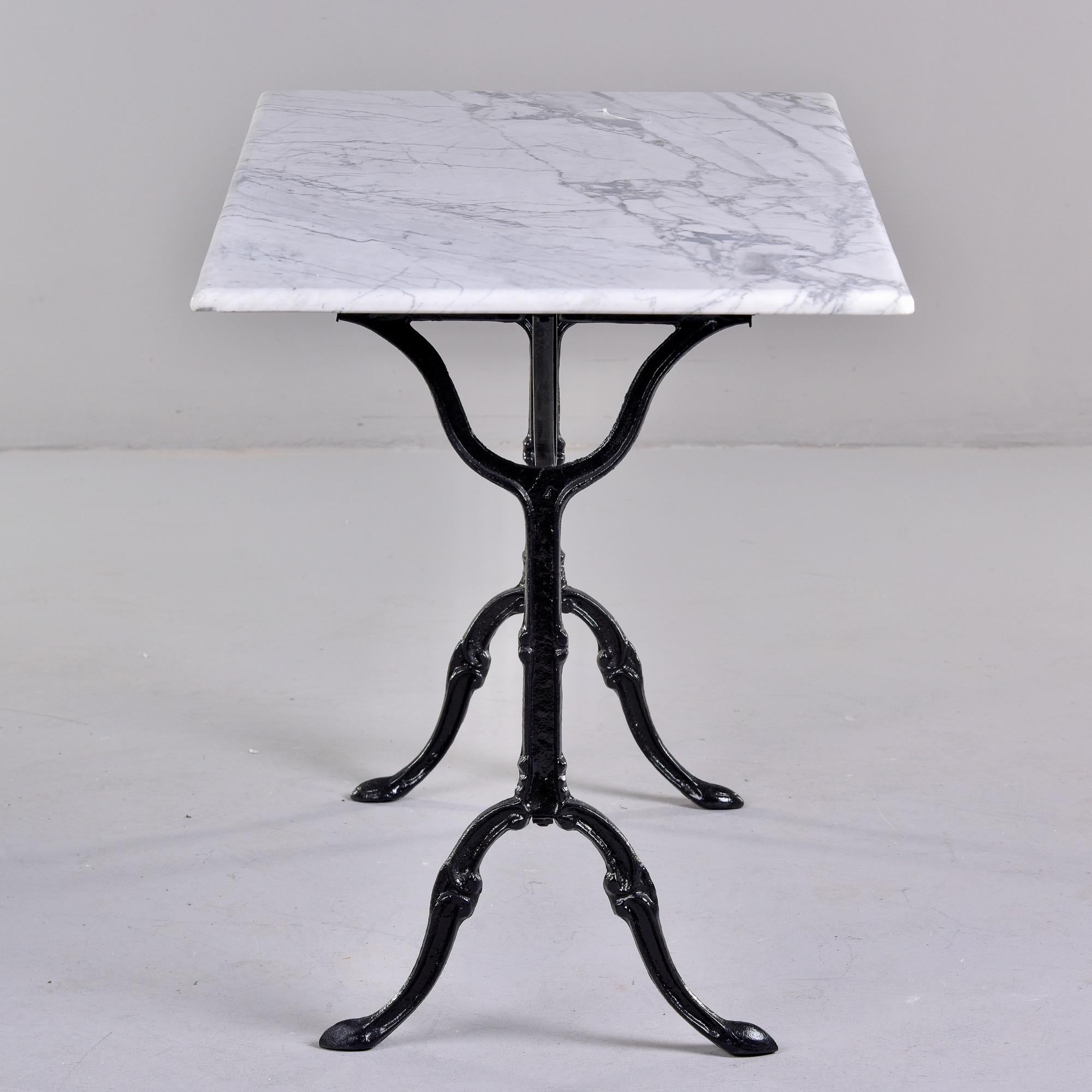 rectangular marble bistro table