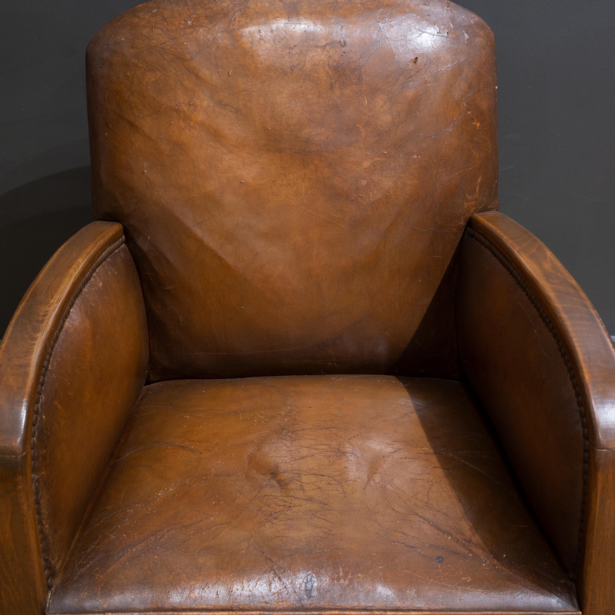 Early 20th c. French Library Club Chair c.1930-1940 2