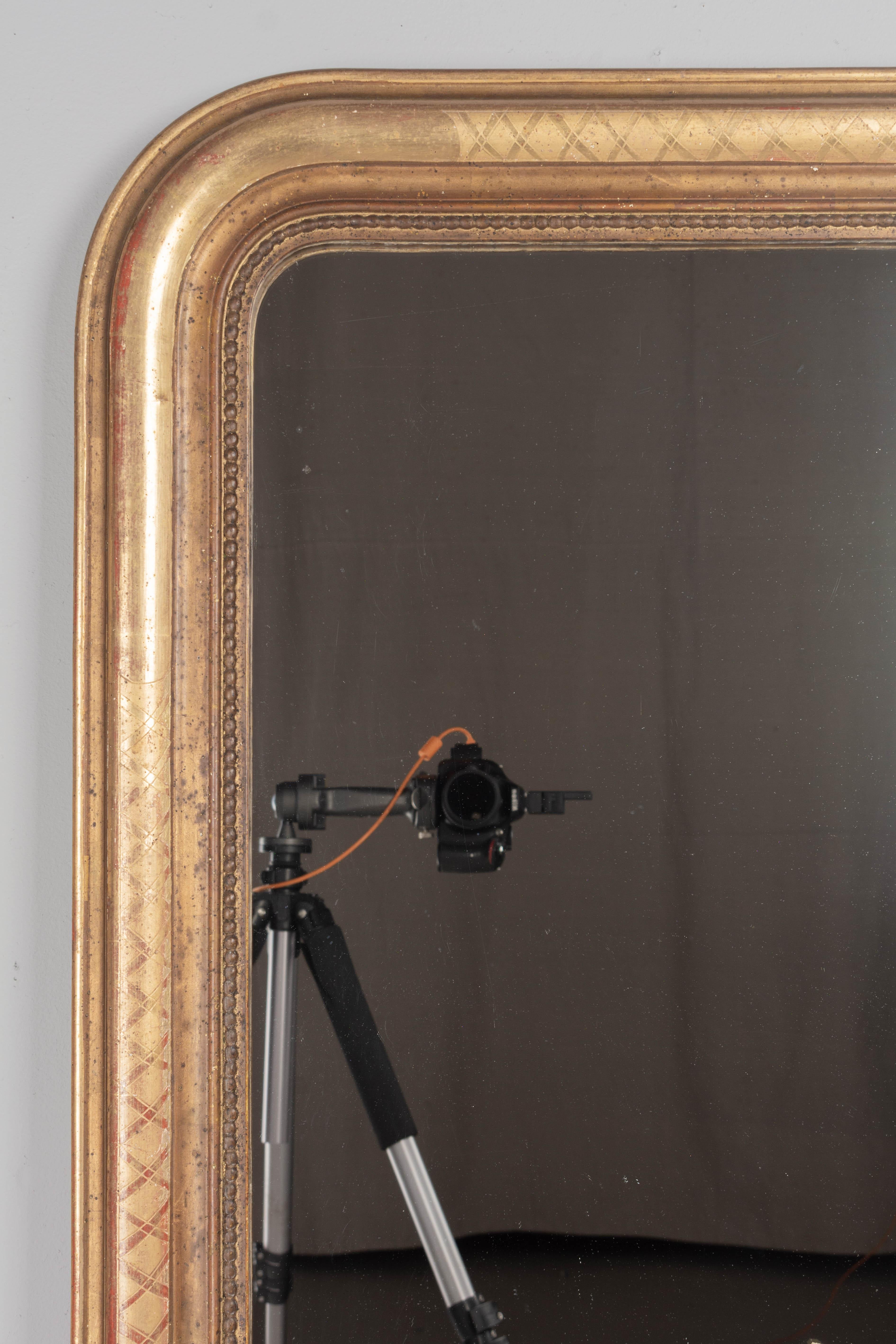 Hand-Crafted Early 20th c. French Louis Philippe Style Gilded Mirror
