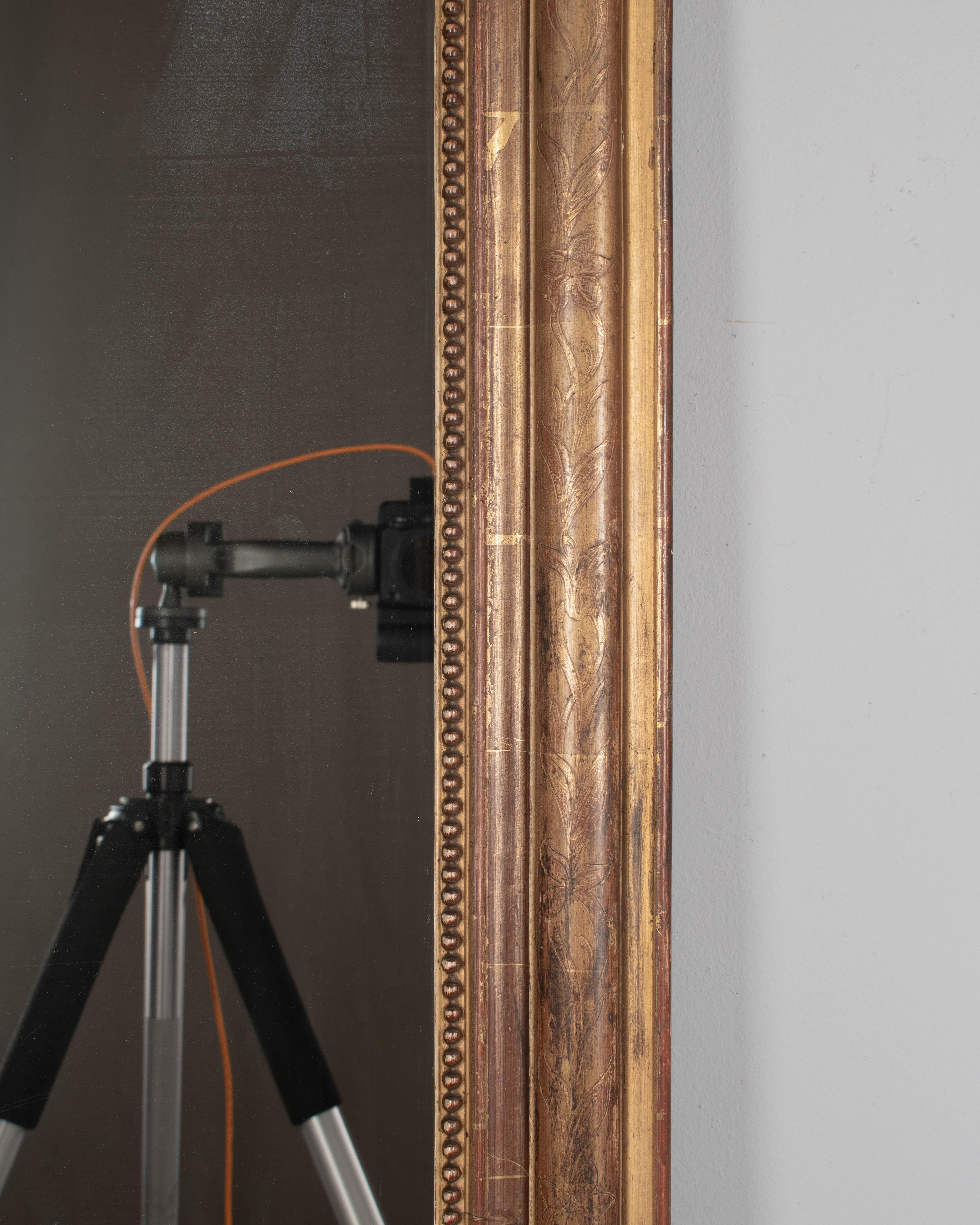 Early 20th c. French Louis Philippe Style Gilded Mirror 48.5
