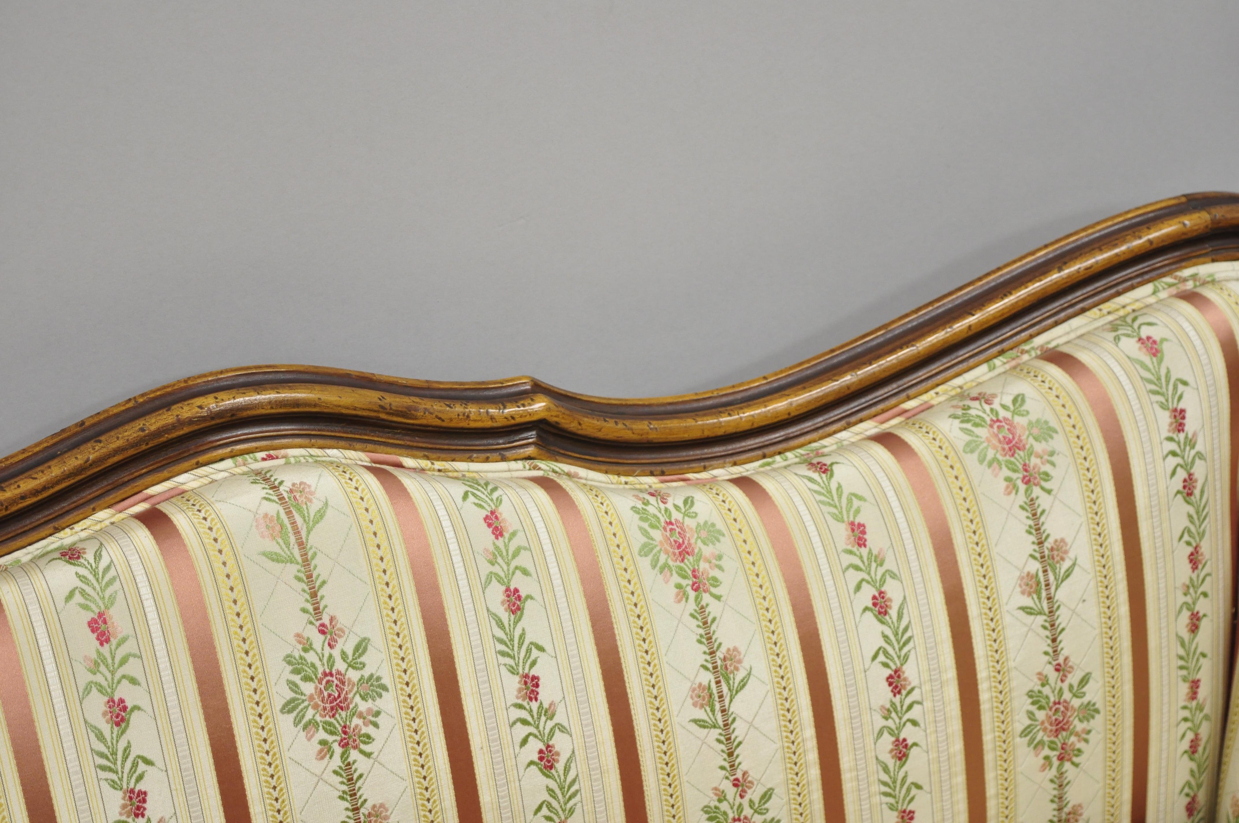 20th Century French Louis XV Provincial Style Sofa with Serpentine Carved Back