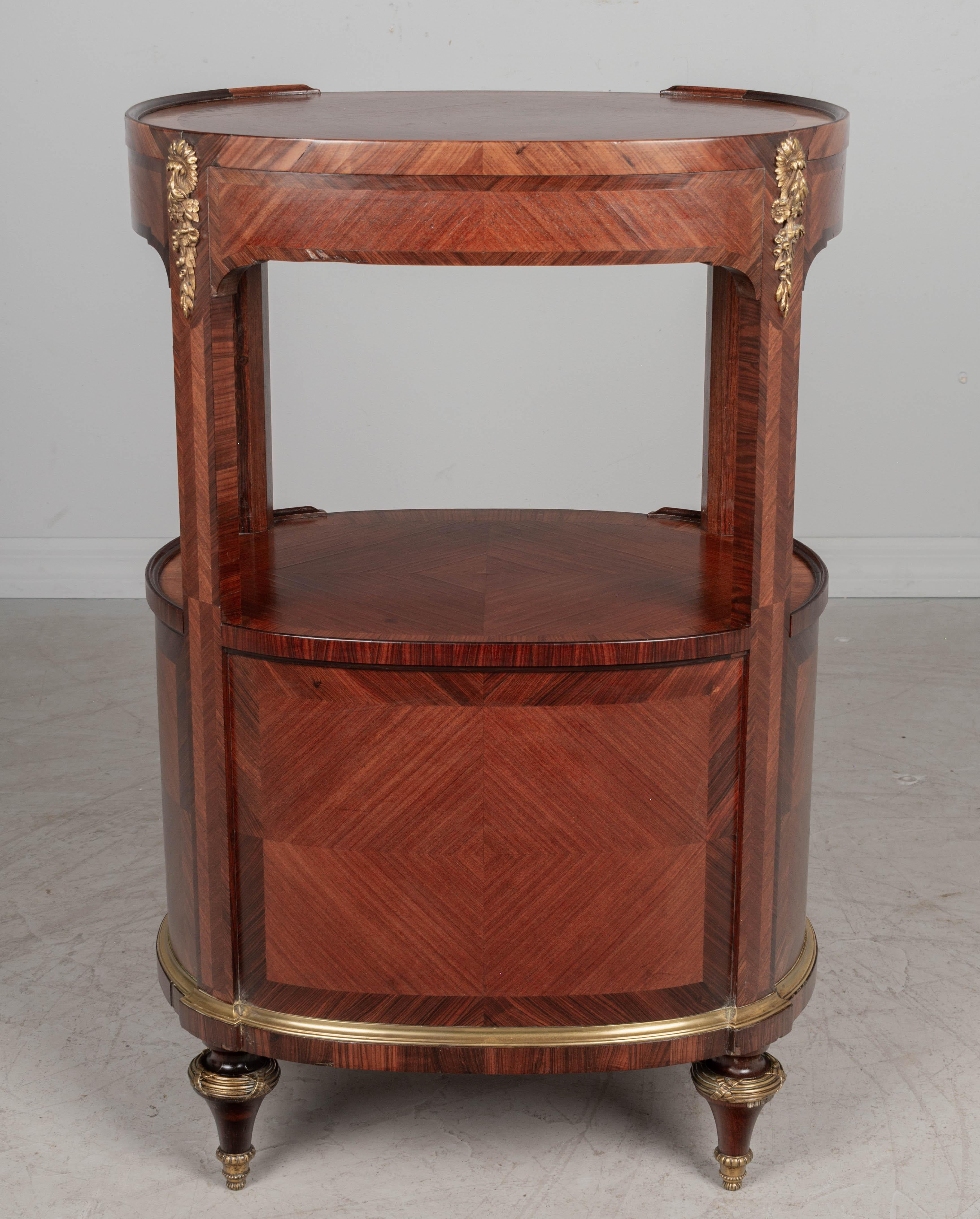Bronze Early 20th c French Louis XVI Style Faux Book Side Table For Sale