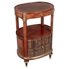 Early 20th c French Louis XVI Style Faux Book Side Table