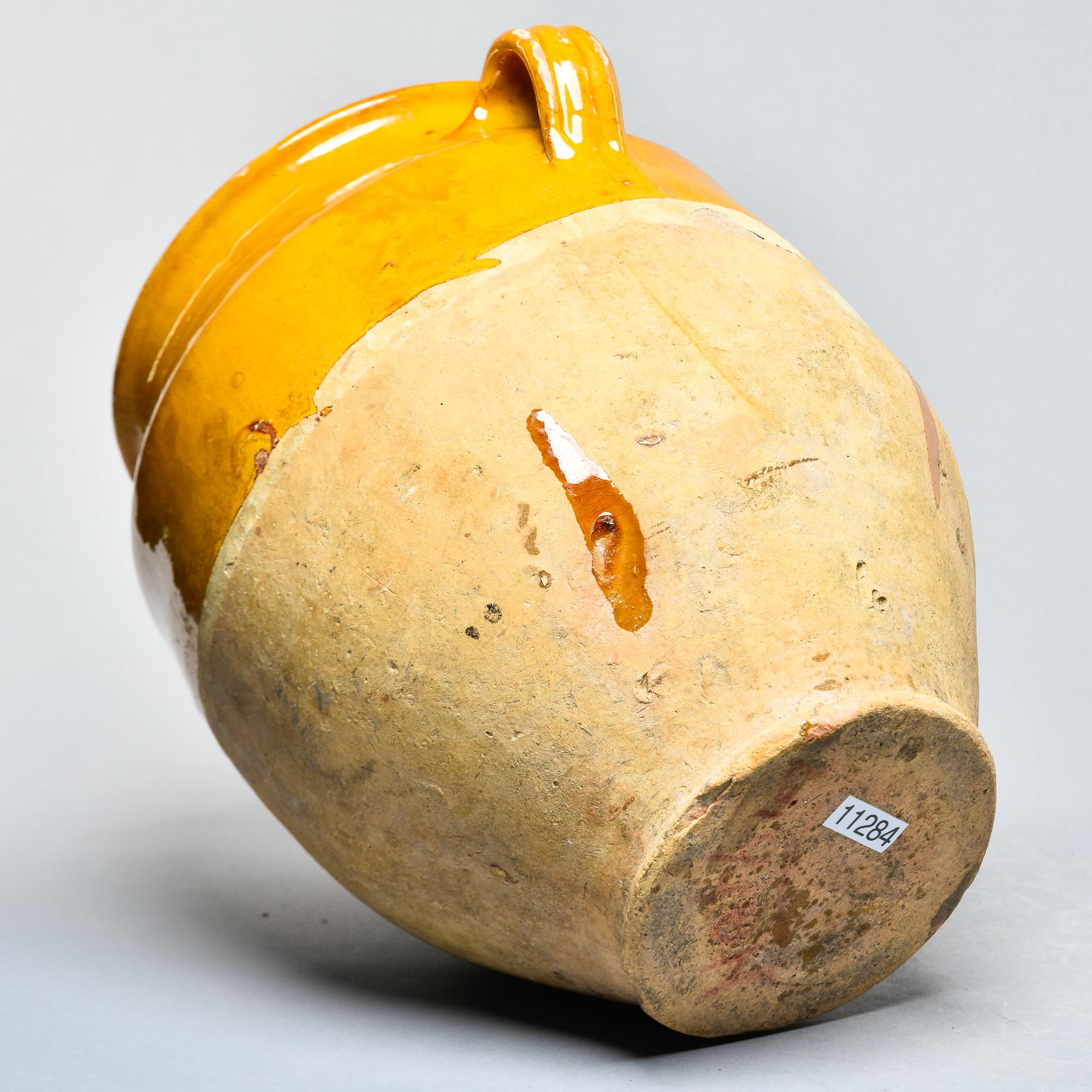 Early 20th Century French Mustard Colored Glazed Confit Jar 8