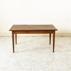 Mesa de comedor francesa de roble y castaño de principios del siglo XX, mesa de escritorio, mesa de juego