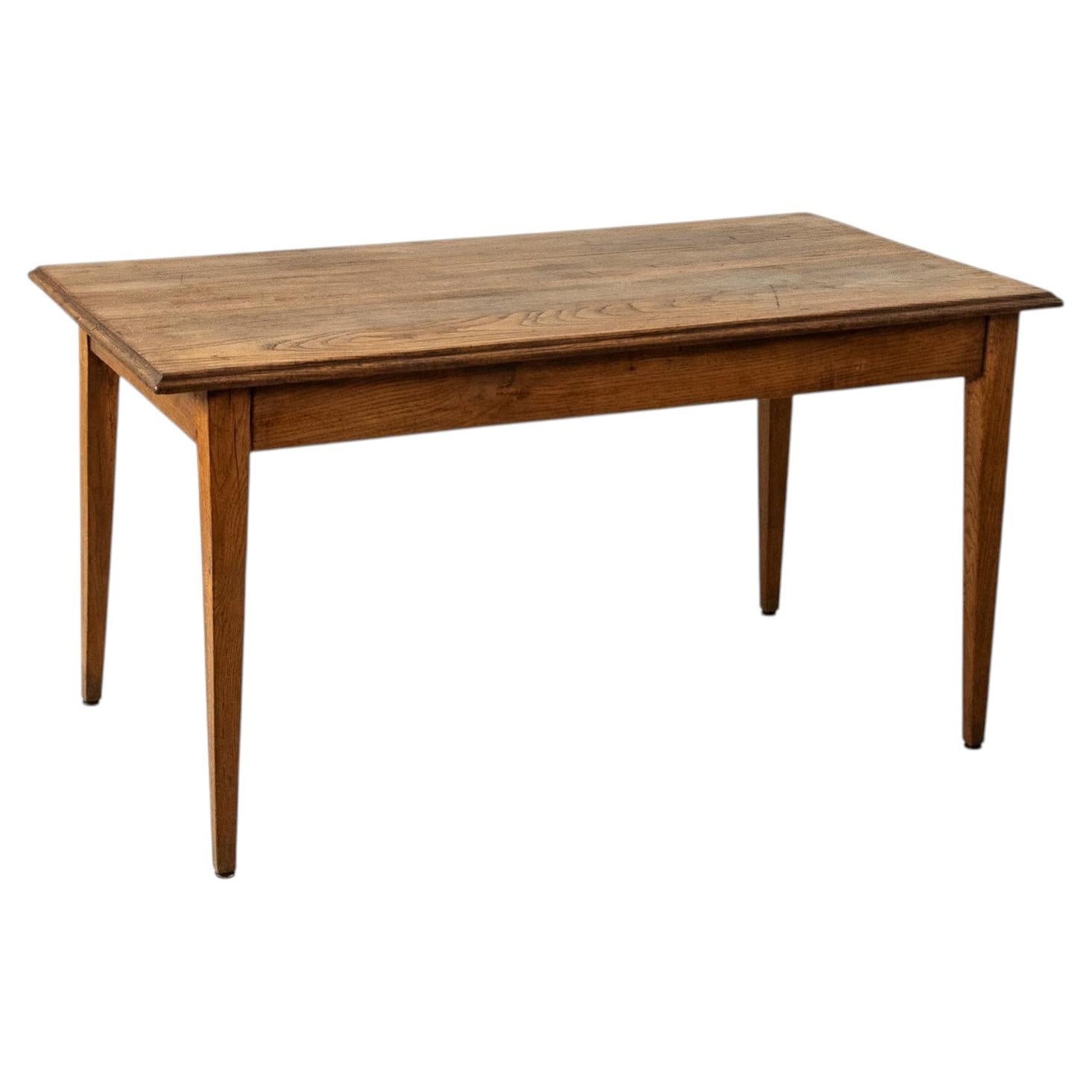 Early 20th C. French Oak and Chestnut Dining Table, Writing table, Game Table